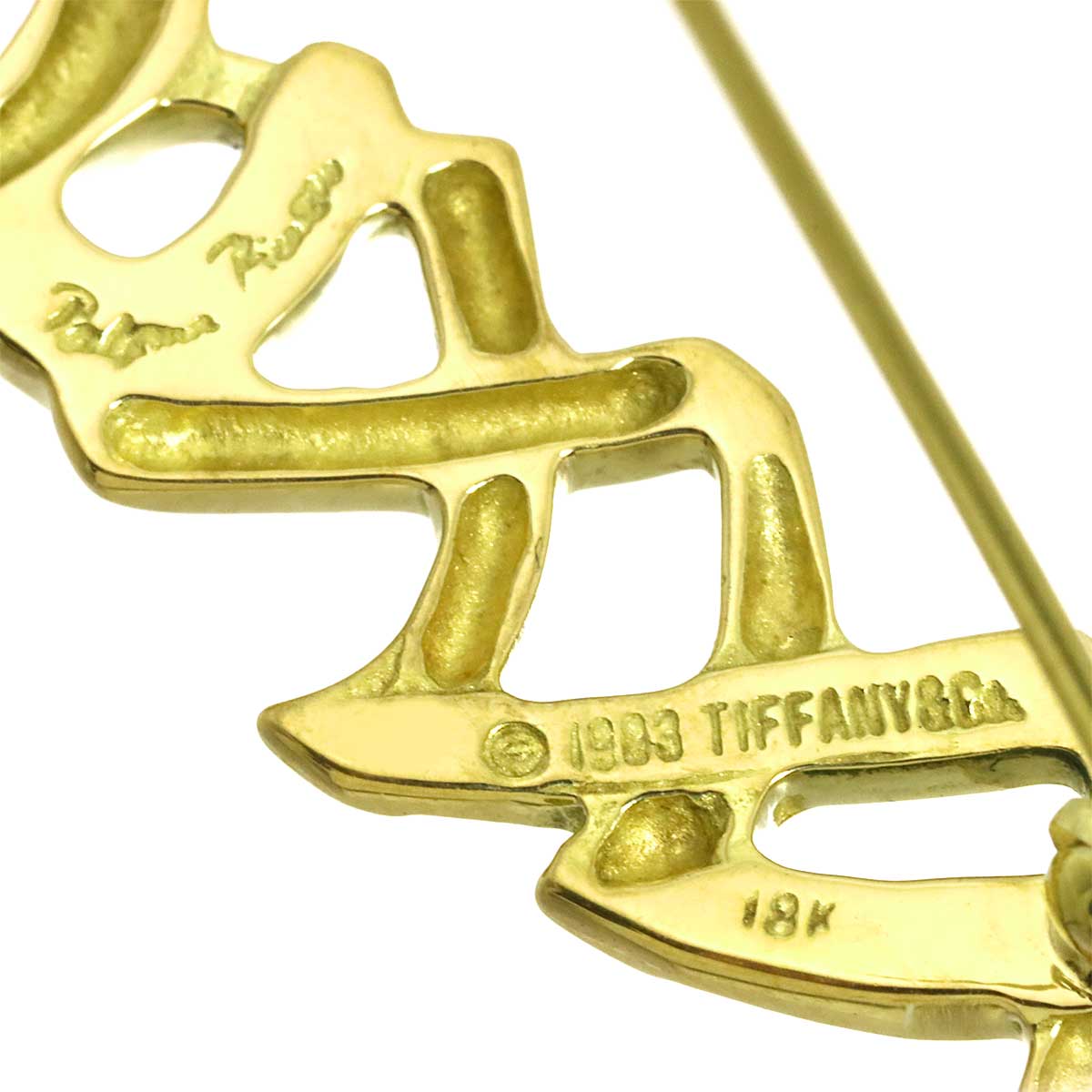 Love and Kisses Brooch 18K Yellow Gold 750