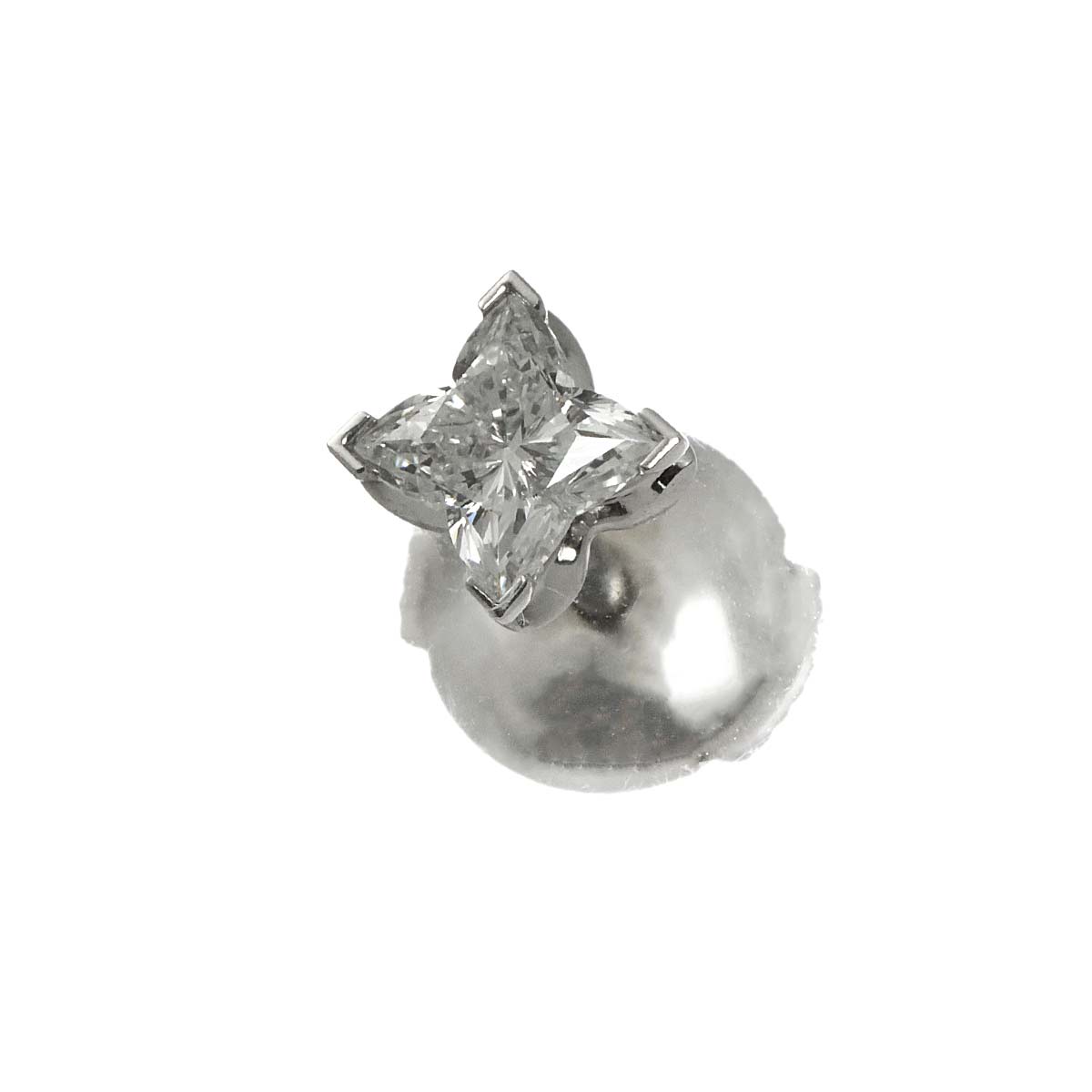 Diamond Earring Pierced 18K WG One Piece only
