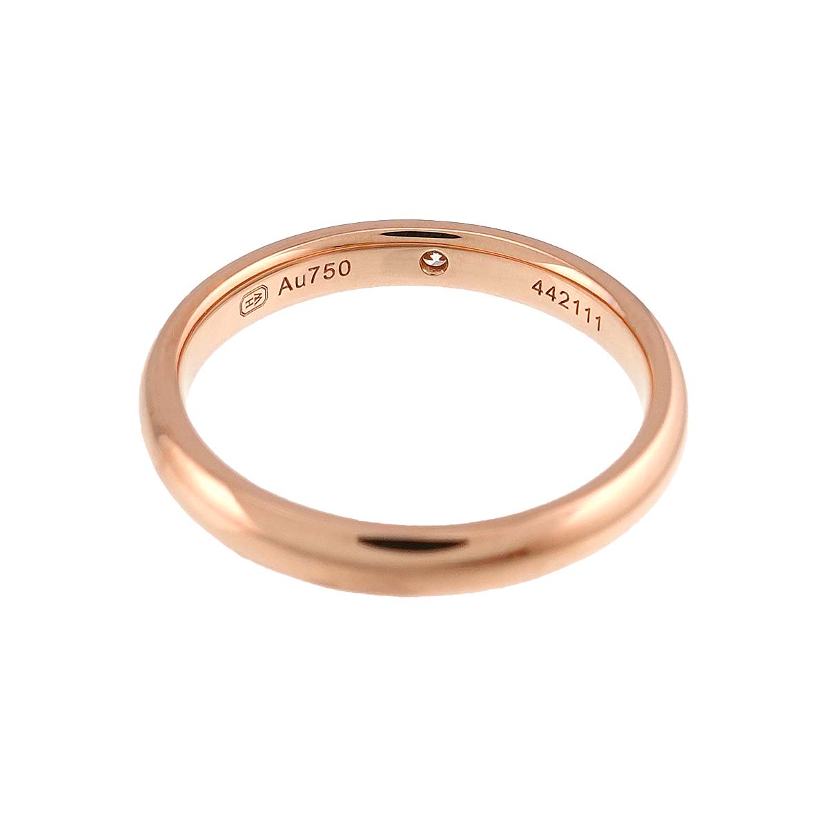 Diamond Ring PG Pink Gold 750 size6.5-6.75(US)