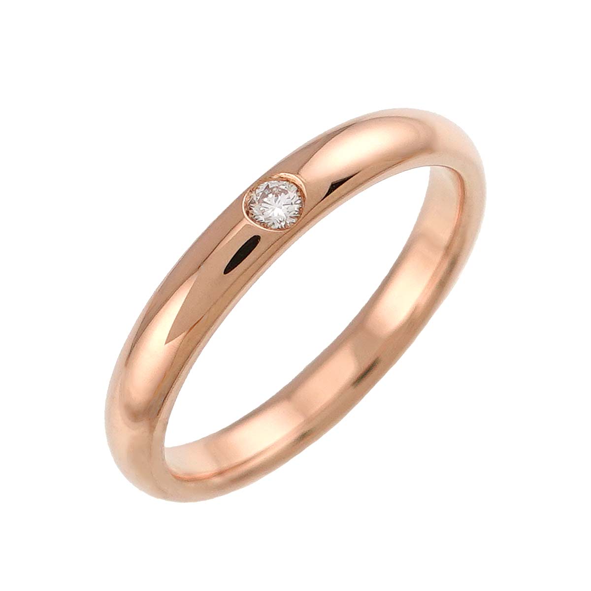 Diamond Ring PG Pink Gold 750 size6.5-6.75(US)