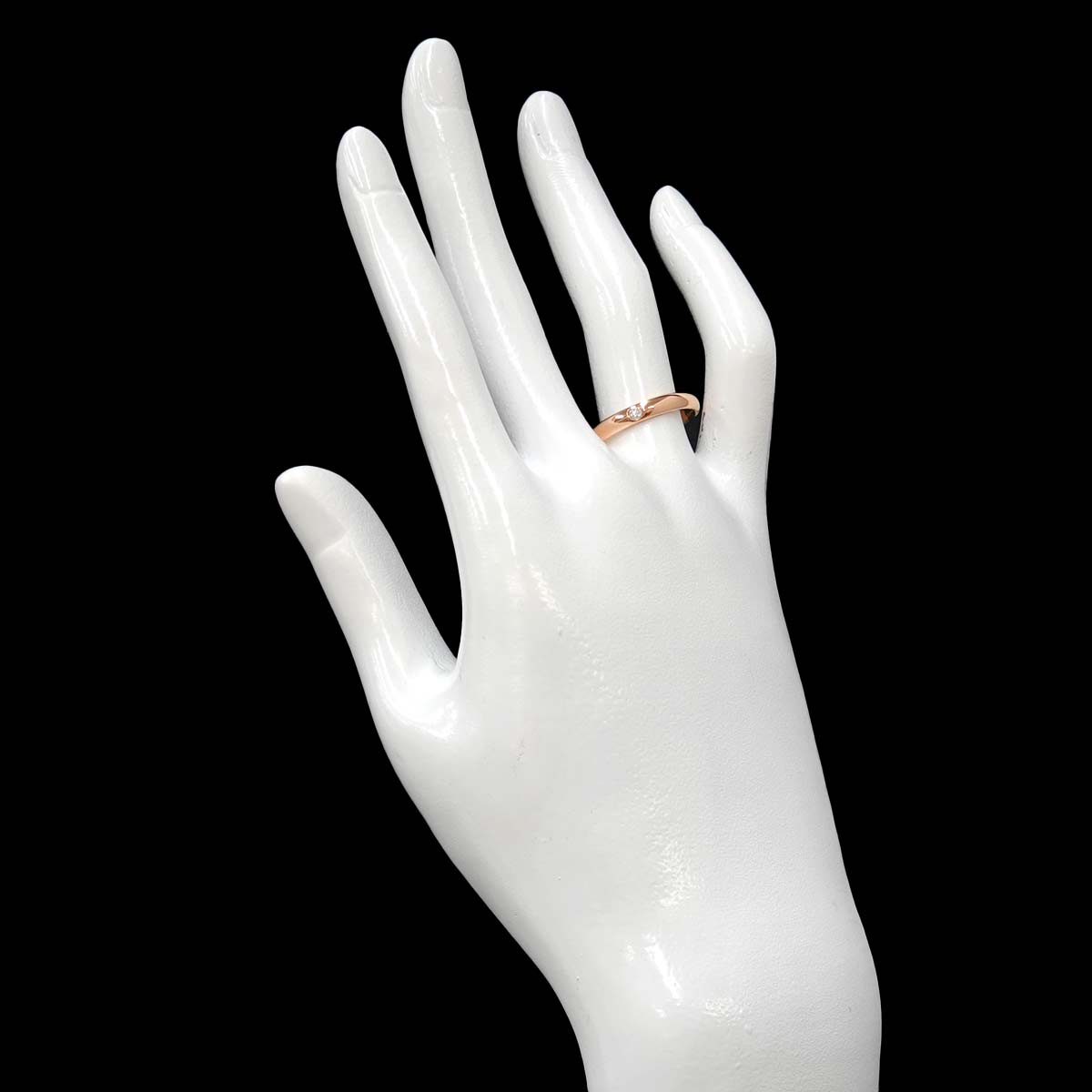 Diamond Ring PG Pink Gold 750 size6.5-6.75(US)