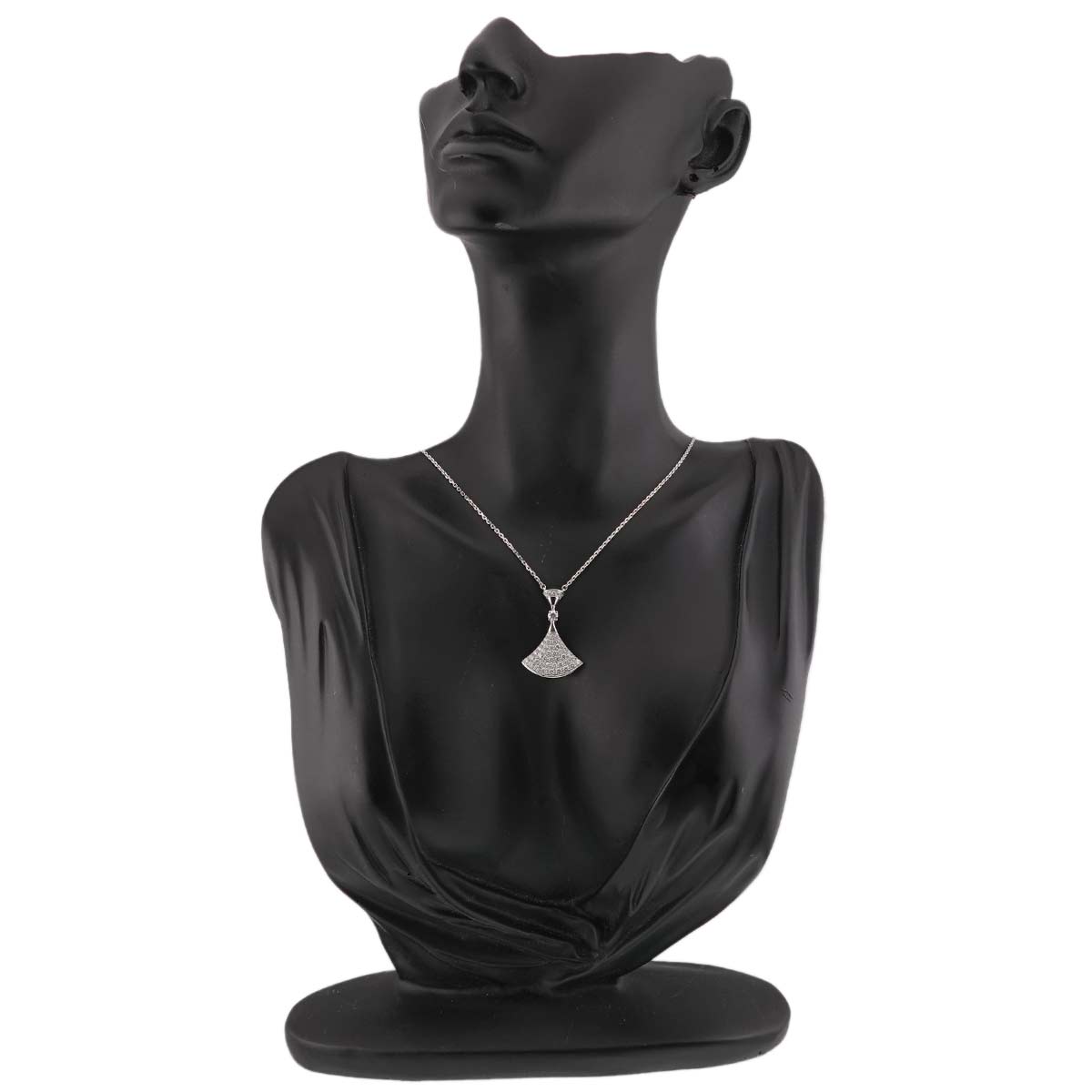 Diva Dream Pave Diamond Necklace 18K White Gold 750