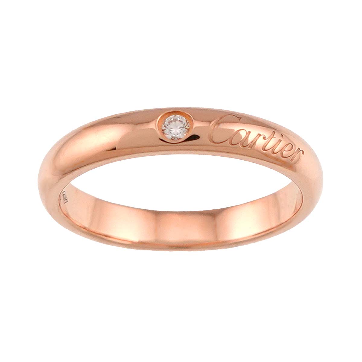 C de Diamond Ring 18K Pink Gold 750 Size48 4.5(US)