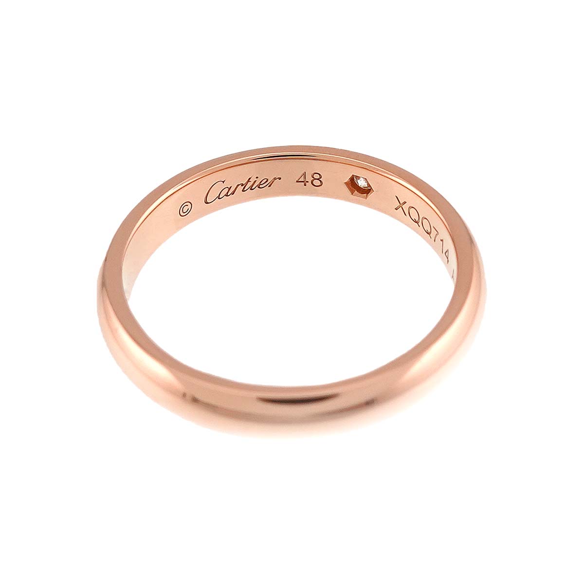 C de Diamond Ring 18K Pink Gold 750 Size48 4.5(US)