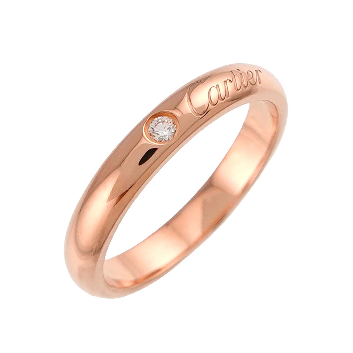 C de Diamond Ring 18K Pink Gold 750 Size48 4.5(US)