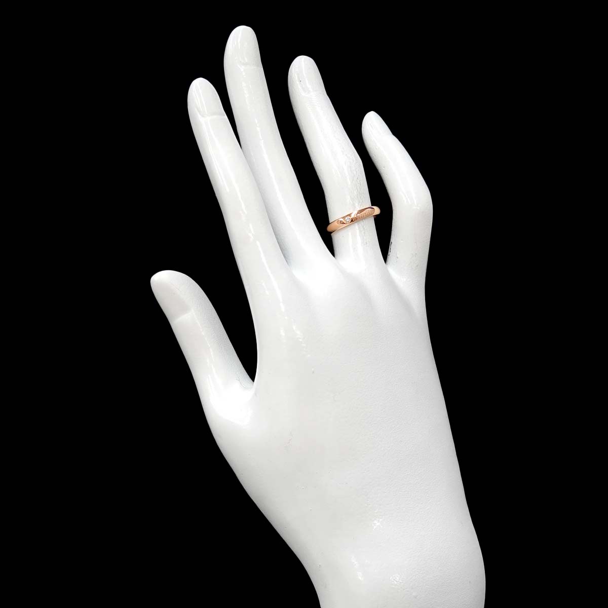 C de Diamond Ring 18K Pink Gold 750 Size48 4.5(US)