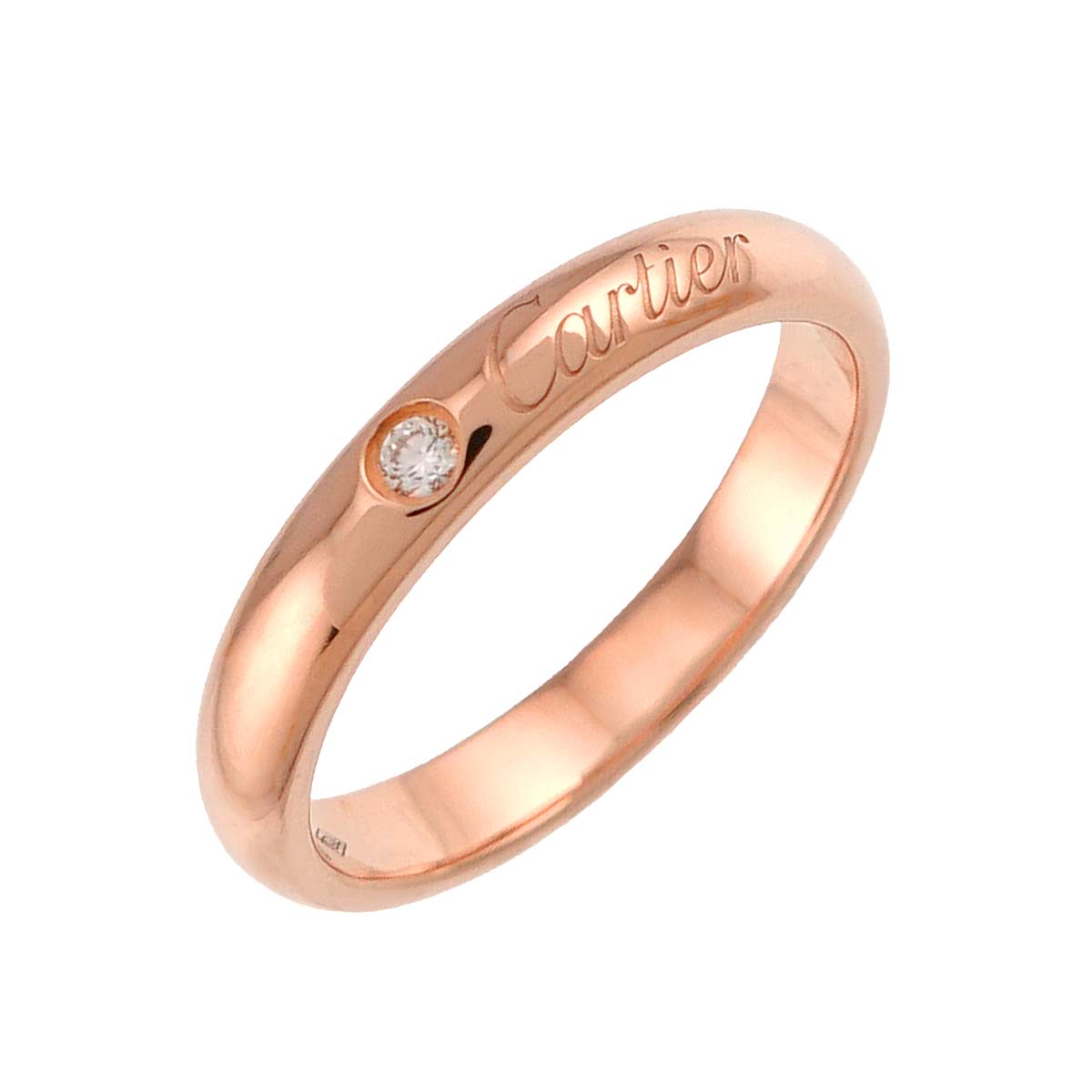 C de Diamond Ring 18K Pink Gold 750 Size48 4.5(US)