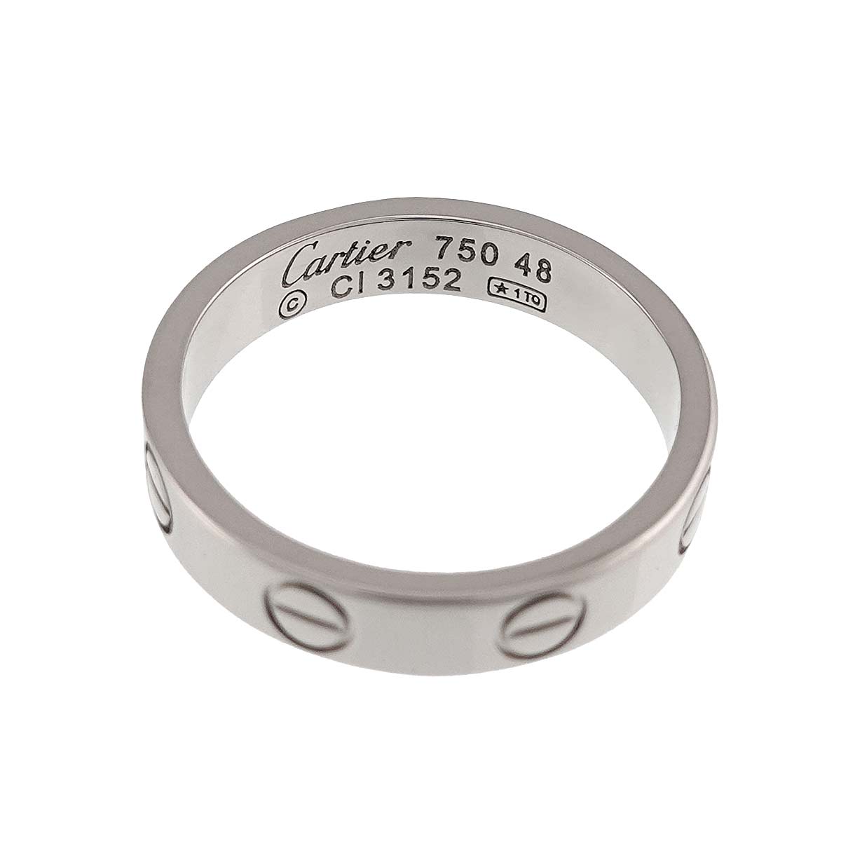Mini Love Ring 18K White Gold 750 size48 4.5(US)