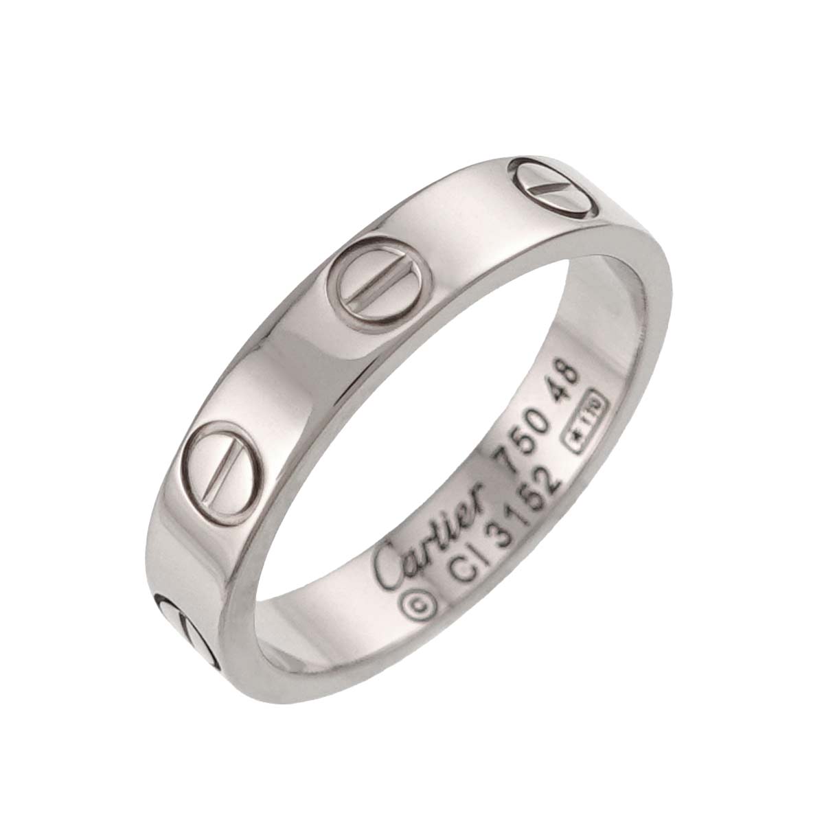 Mini Love Ring 18K White Gold 750 size48 4.5(US)