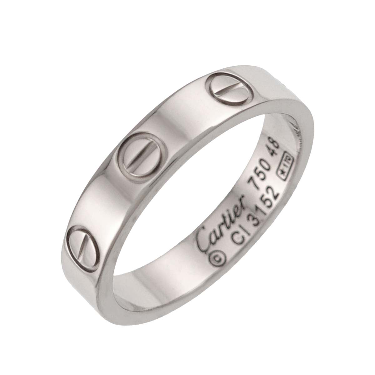 Mini Love Ring 18K White Gold 750 size48 4.5(US)