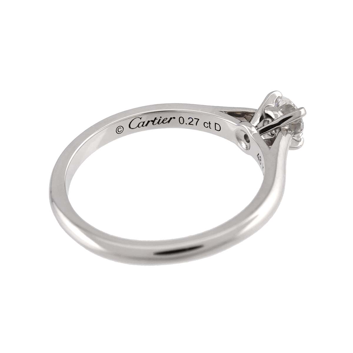 Diamond 0.27ct Ring Platinum size48 4.5(US)