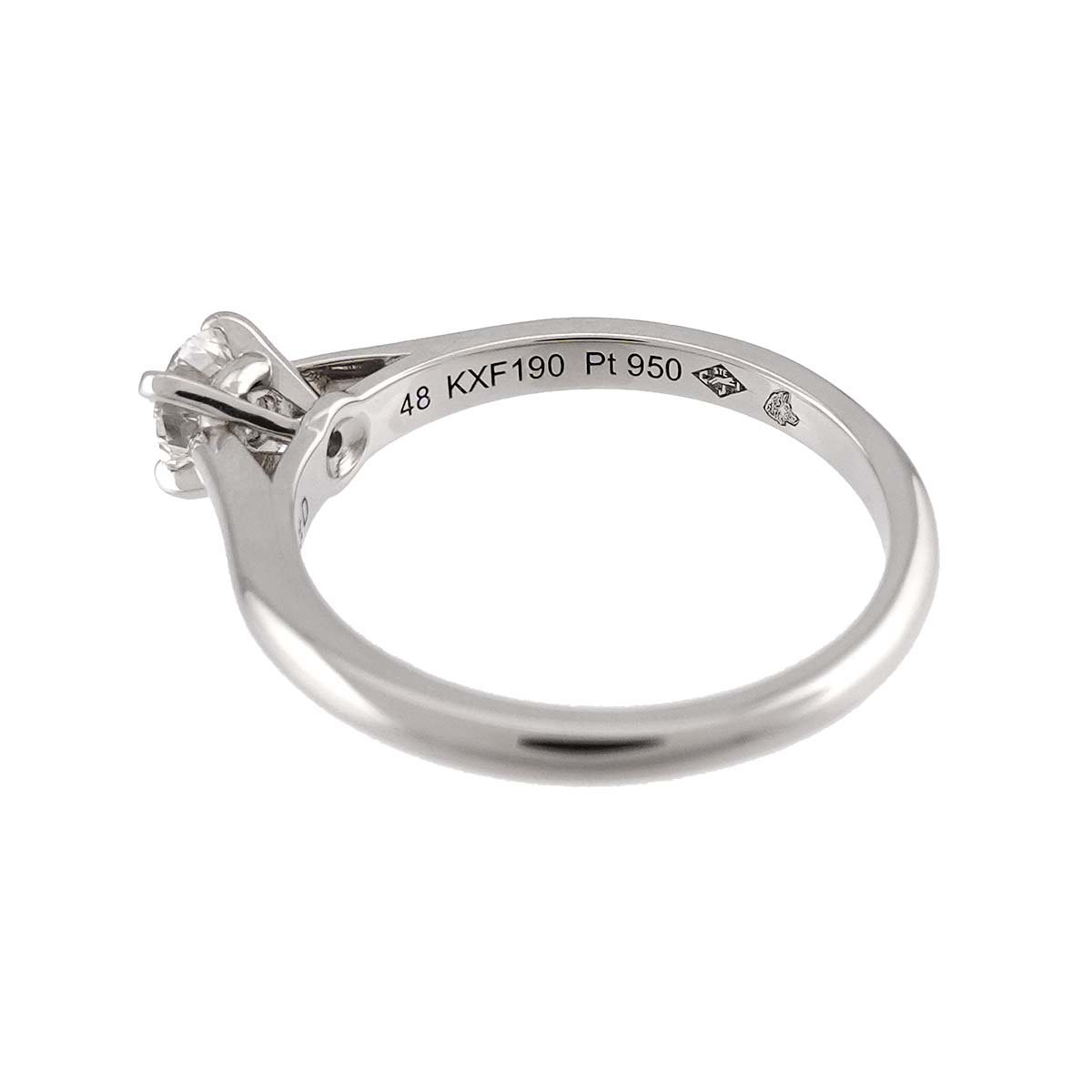 Diamond 0.27ct Ring Platinum size48 4.5(US)