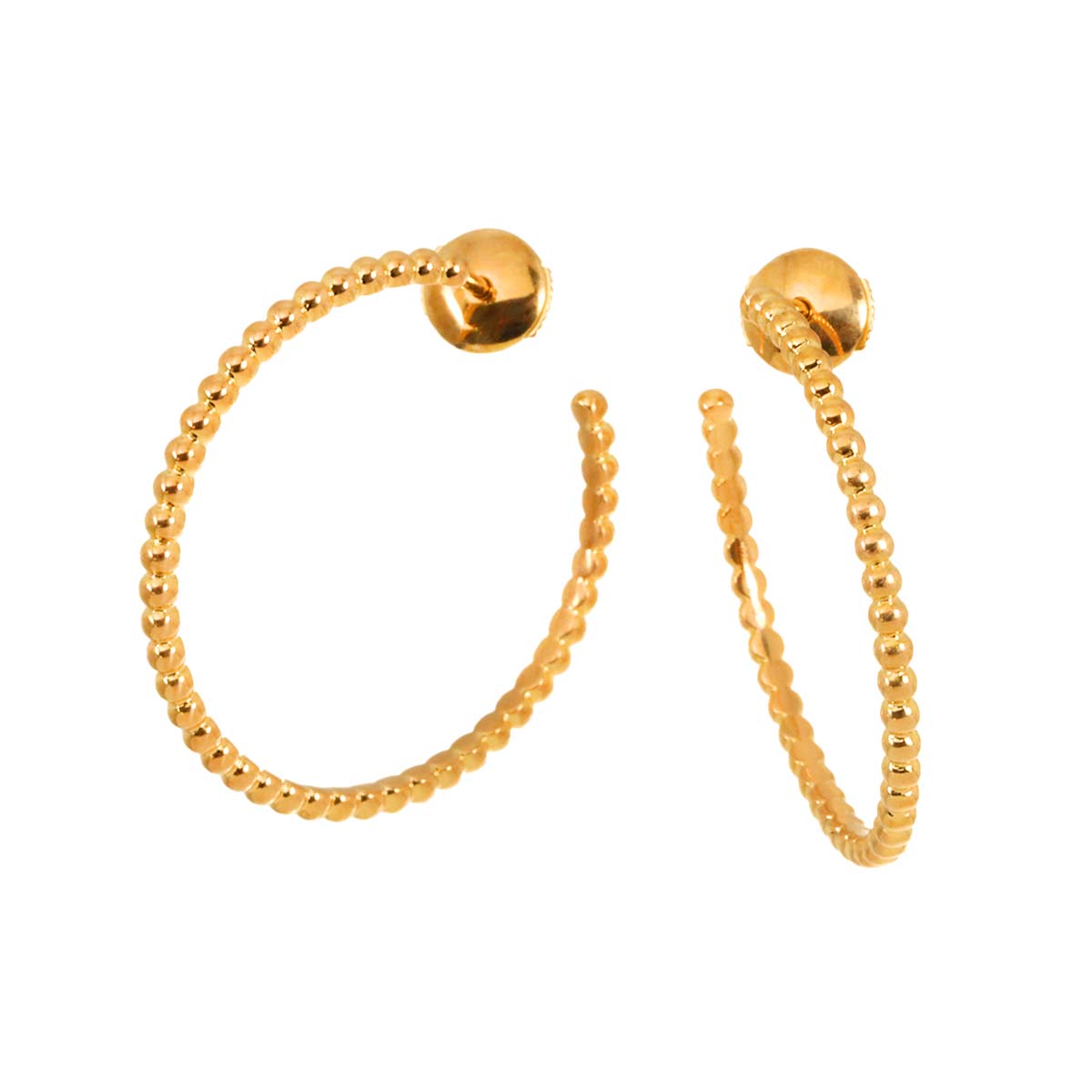 Perlee Hoop SM Earrings Pierced 18K Pink Gold 750