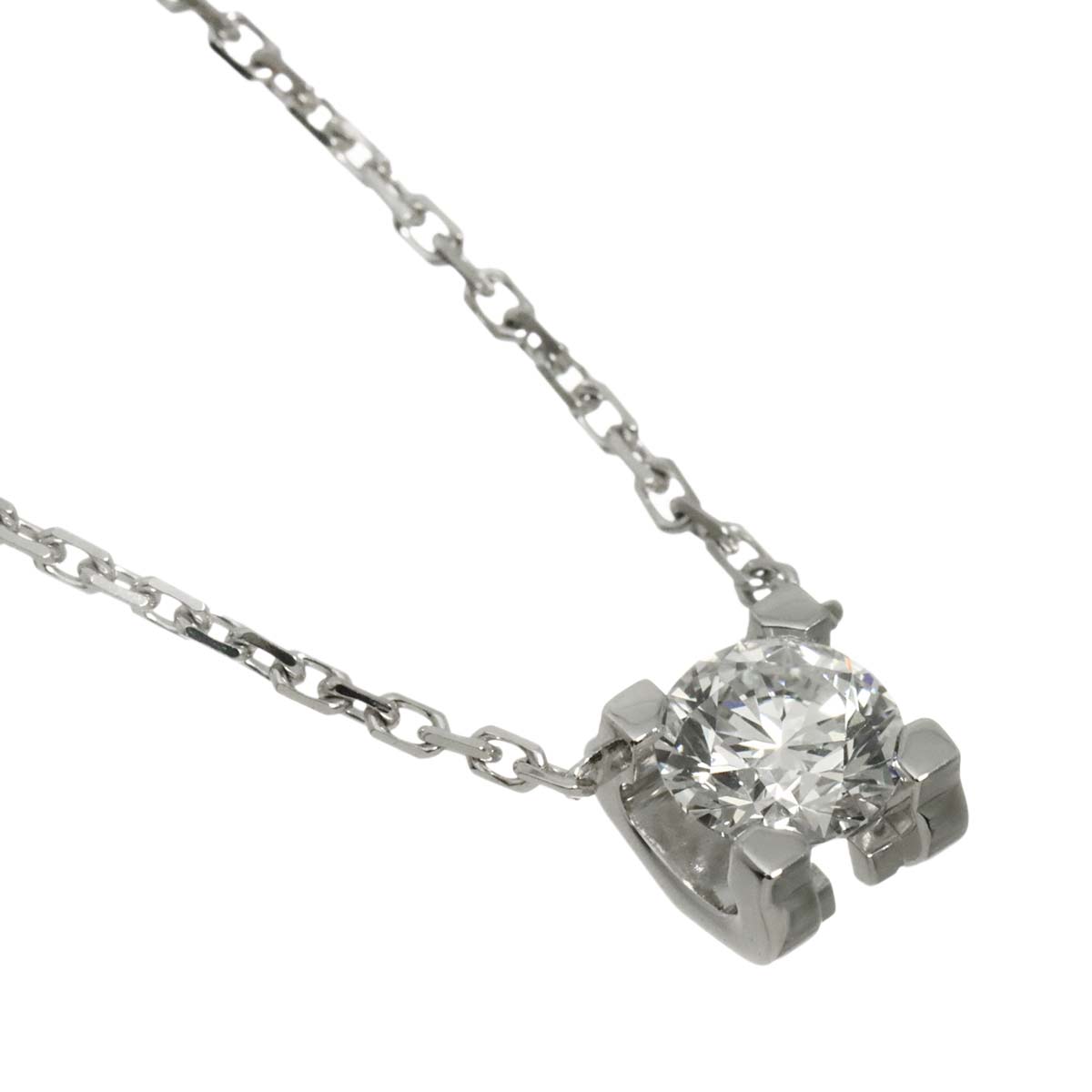 C De Diamond 0.30ct D/VVS2/EX Necklace 18K WG 750