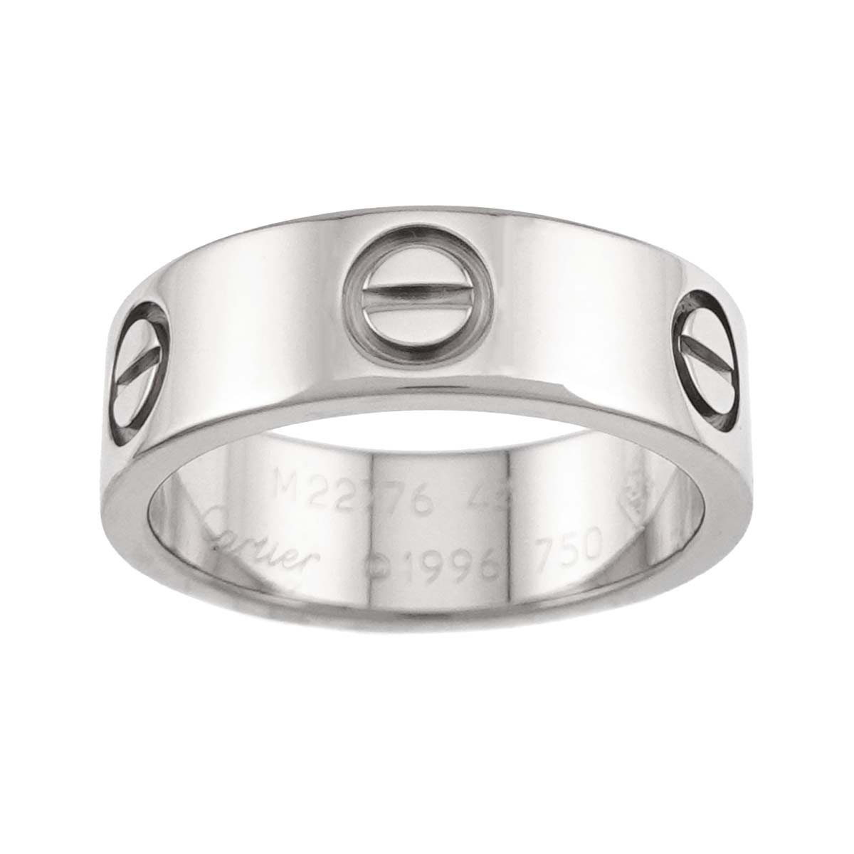 Love Ring 18K White Gold 750 size48 4-4.75(US)