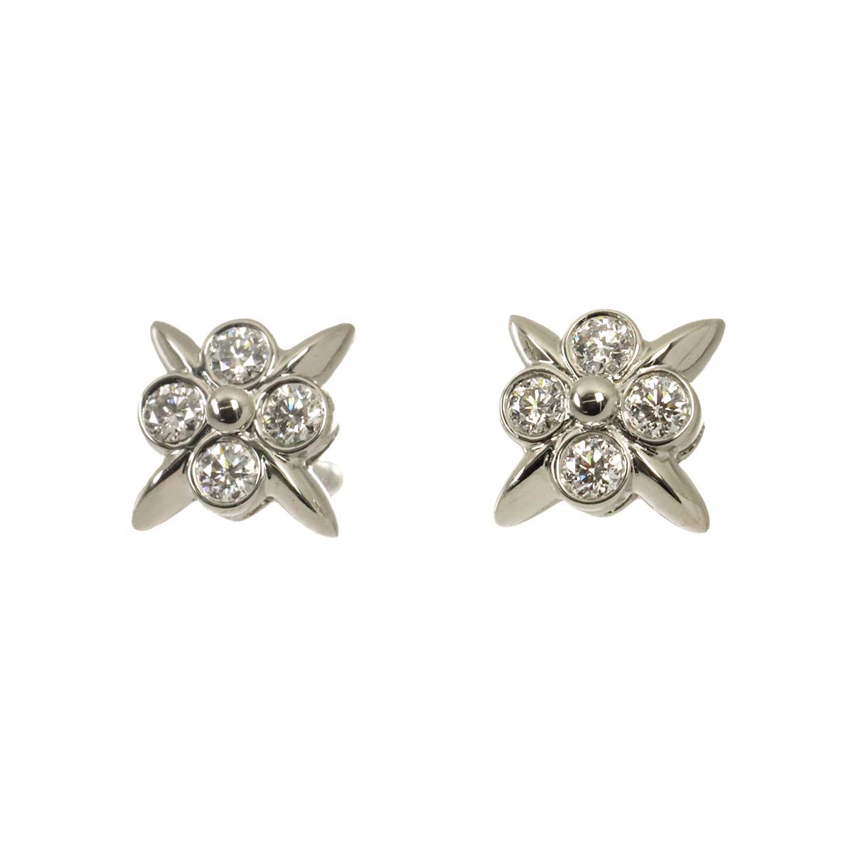 Diamond Earrings Pierced Pt