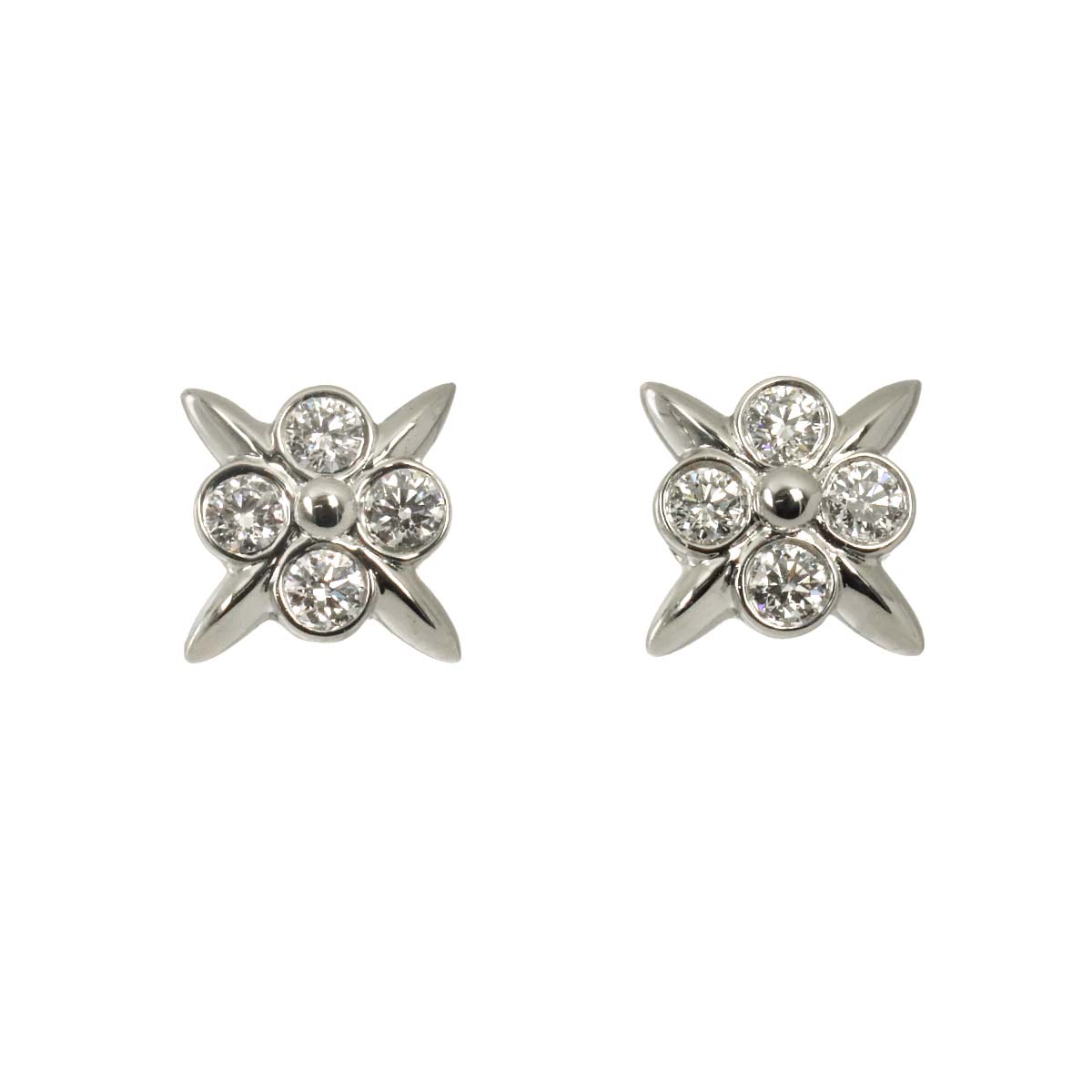 Diamond Earrings Pierced Pt