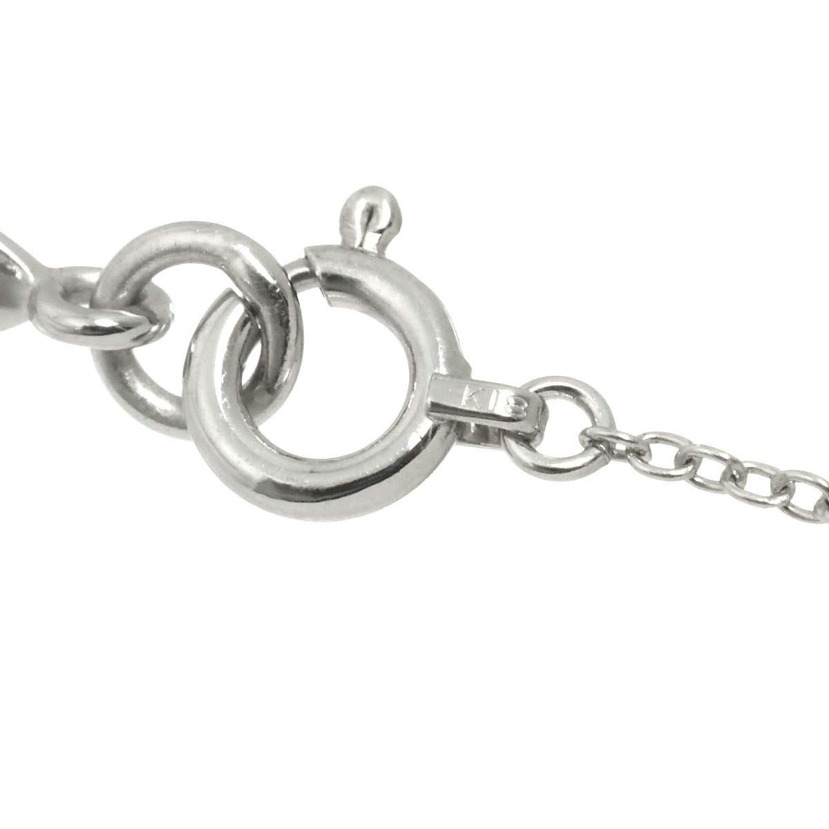 Diamond 0.01ct Necklace 18K White Gold 750