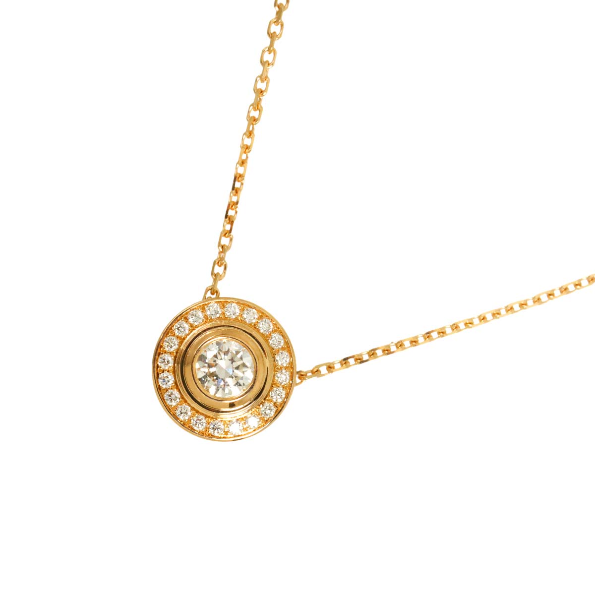 d Amour Pave Diamond Necklace 18K Pink Gold 750