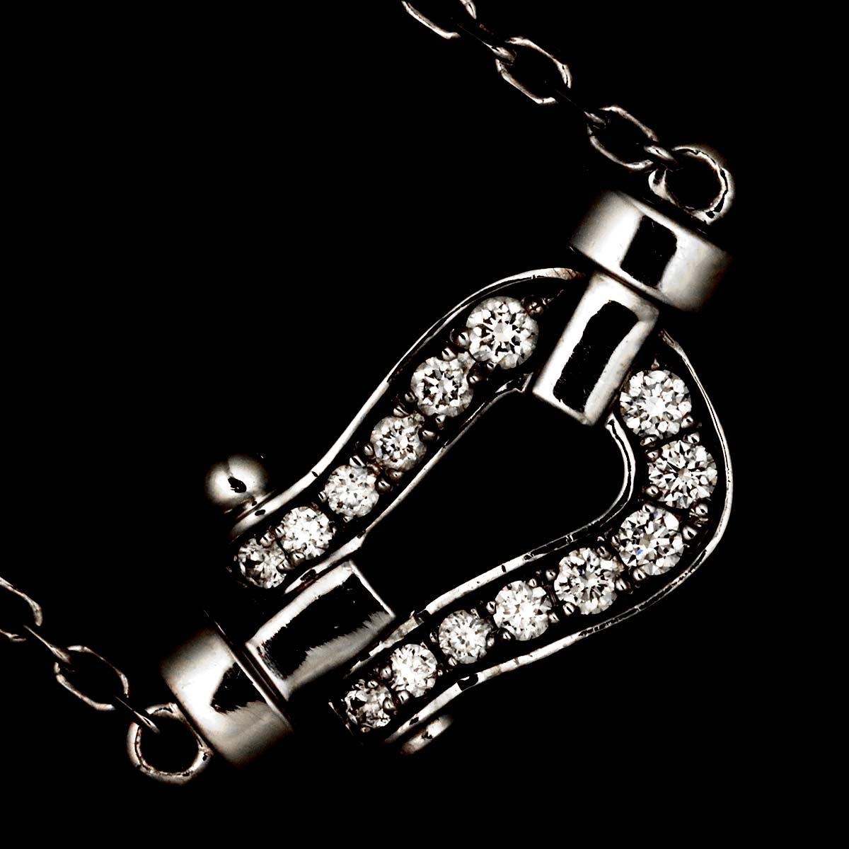Force10 Diamond Necklace Small 18K White Gold 750