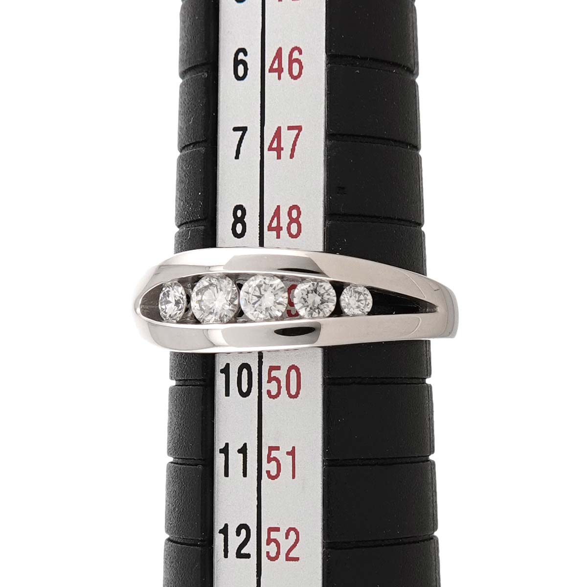 Diamond 0.27ct Ring 18K White Gold 750 Size4.75-5(US)