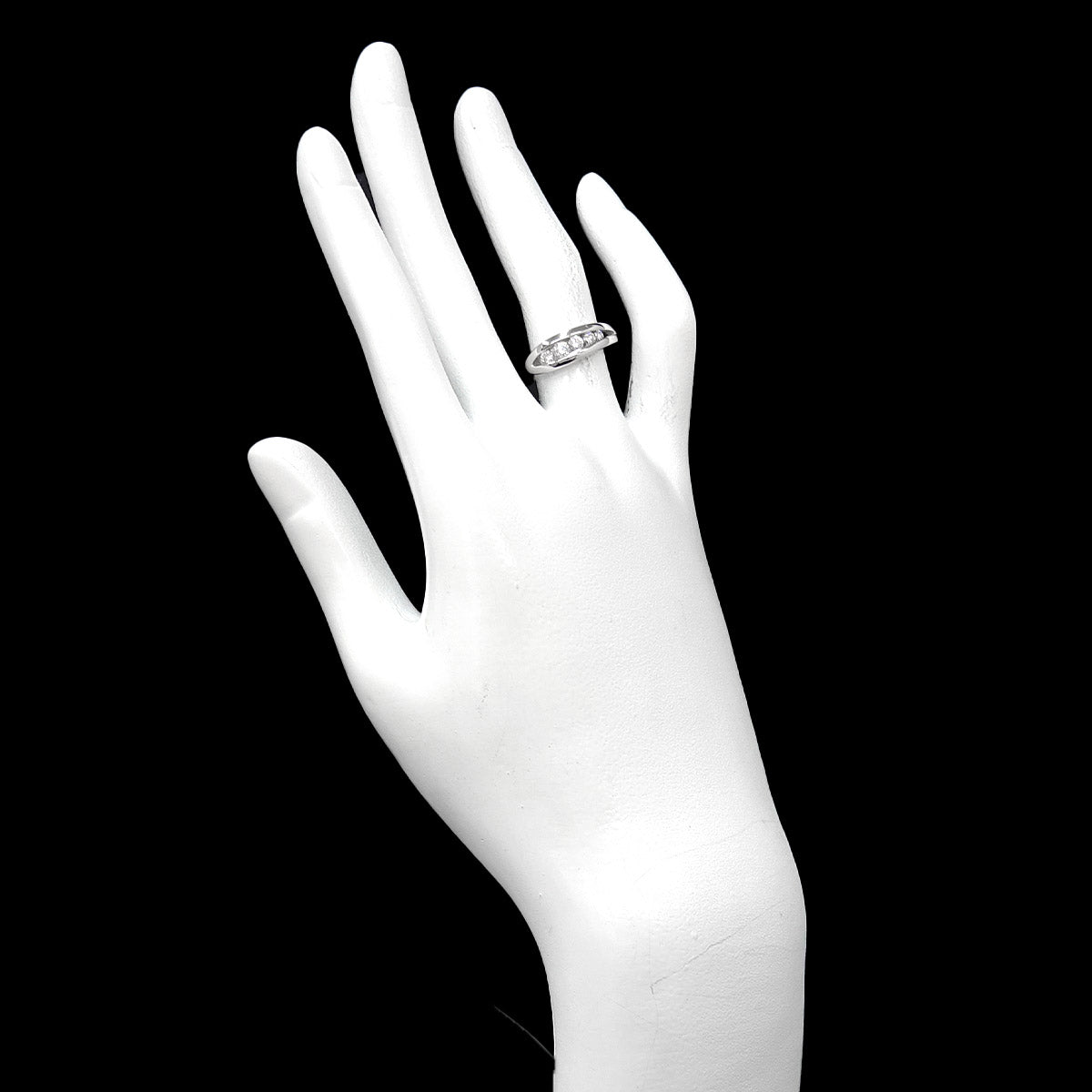 Diamond 0.27ct Ring 18K White Gold 750 Size4.75-5(US)