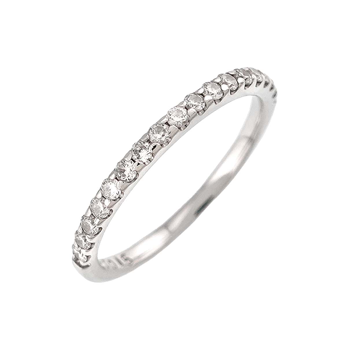 Diamond 0.15ct Ring 18K WG 750 Size2.5(US)