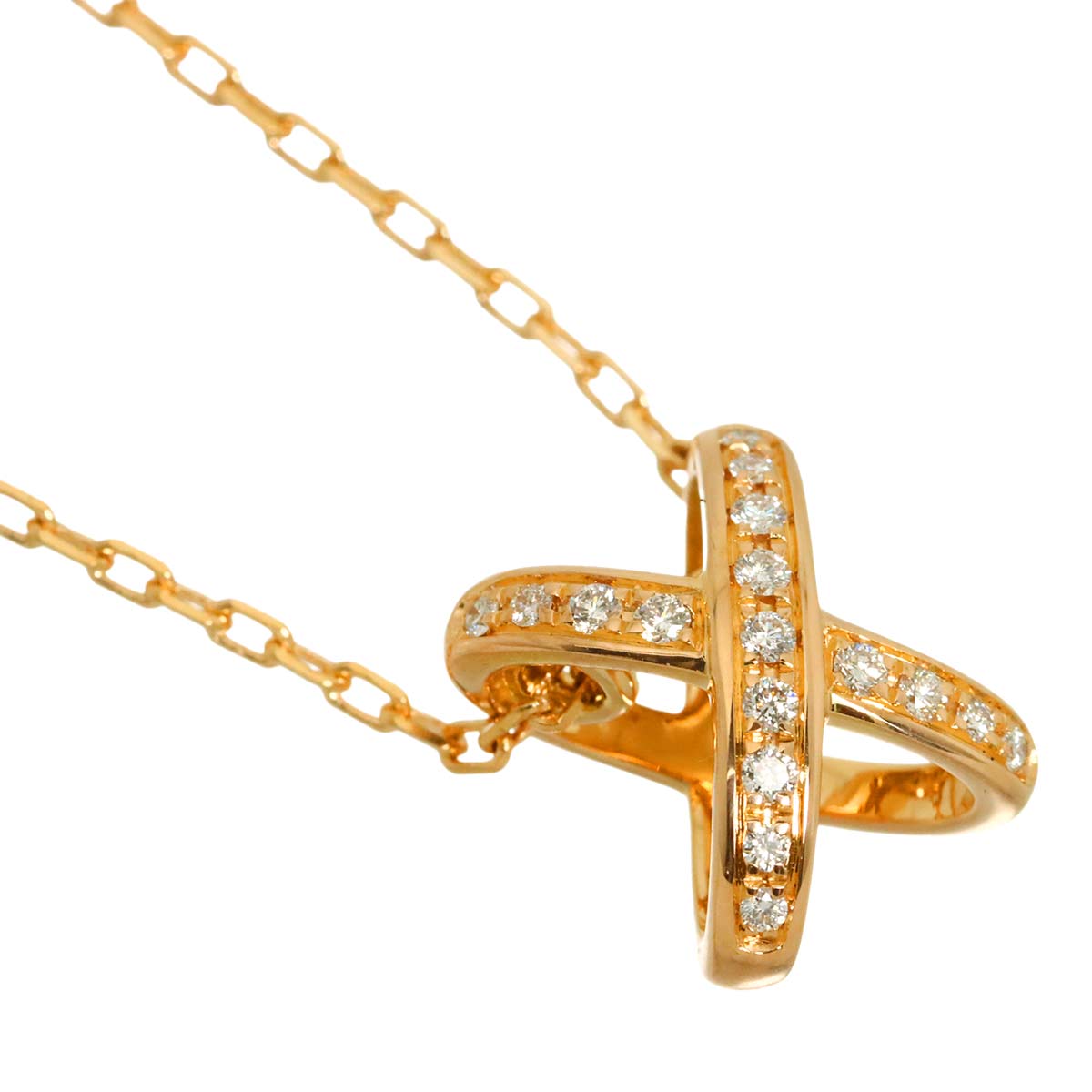 Liens Diamond Necklace 18K Pink Gold 750