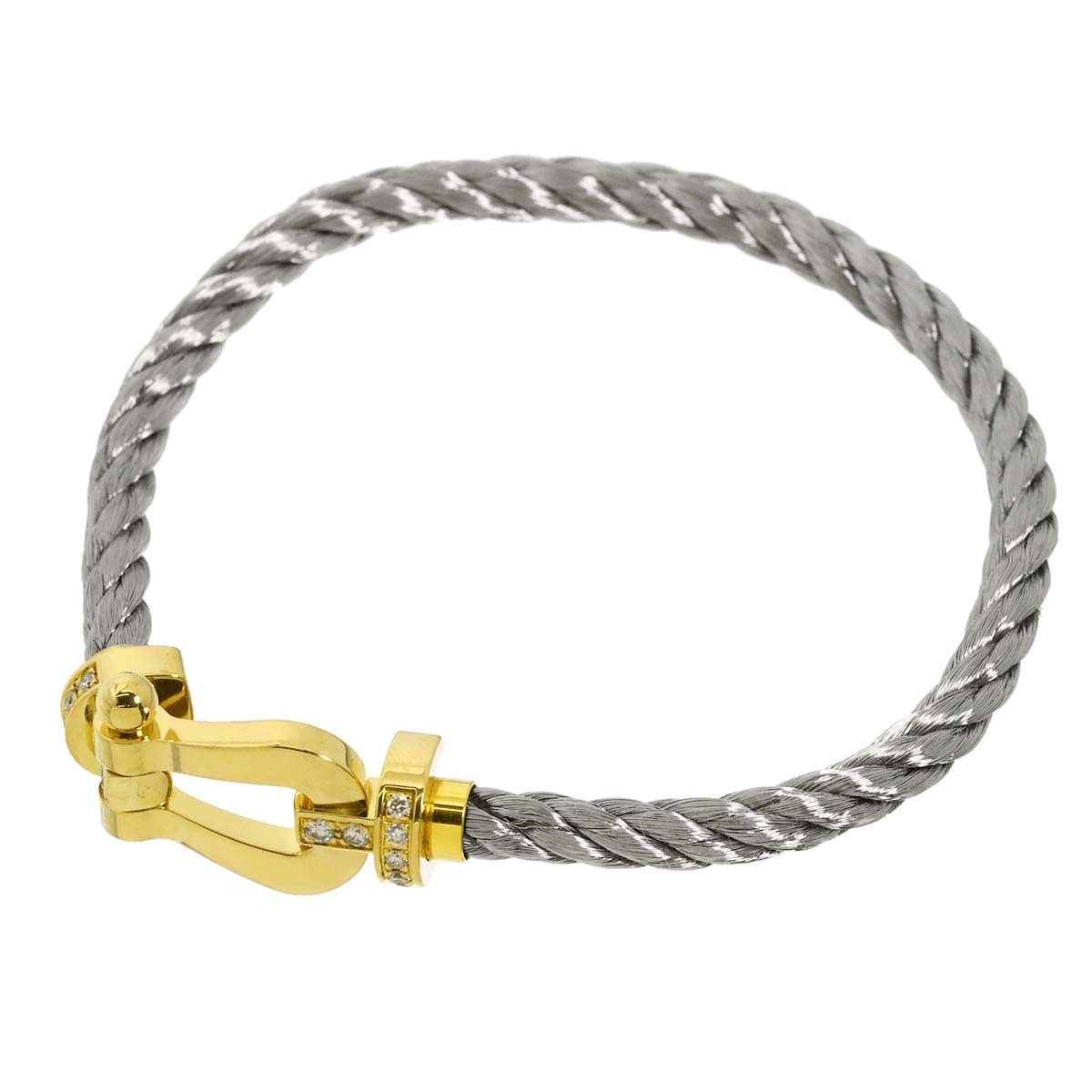 Force 10 Diamond Bracelet LM 18K Yellow Gold 750 Steel Size17