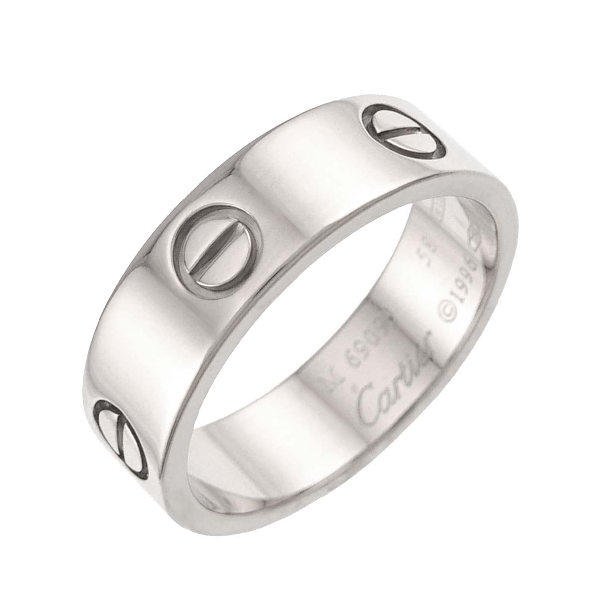 Love Ring 18K White Gold 750 size58 7.75-8(US)