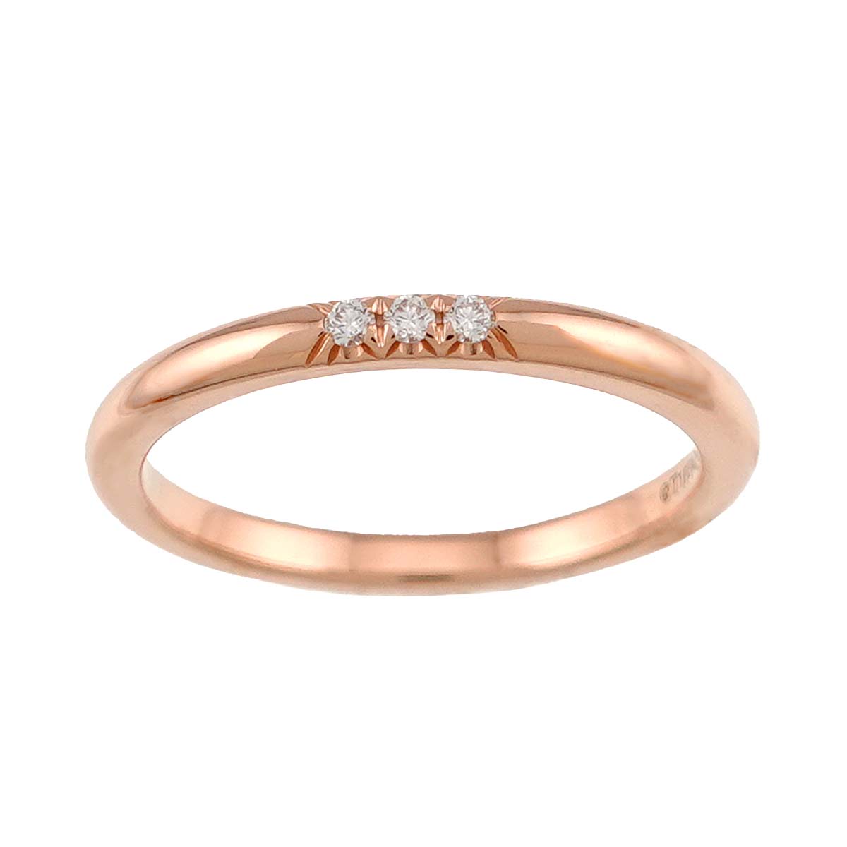 Forever Diamond 3P Ring 18K Pink Gold 750 Size4.75-5(US)