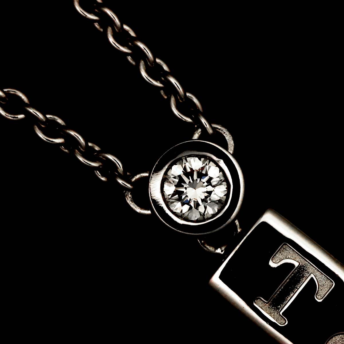 Diamond Necklace 18K White Gold 750