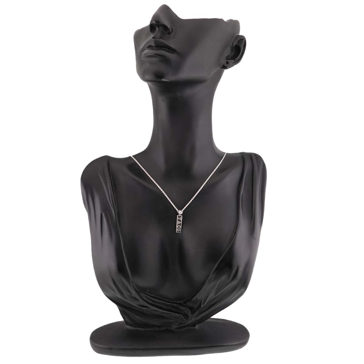 Diamond Necklace 18K White Gold 750