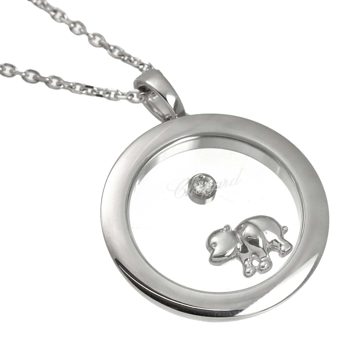 Happy Diamond Necklace 18K White Gold 750