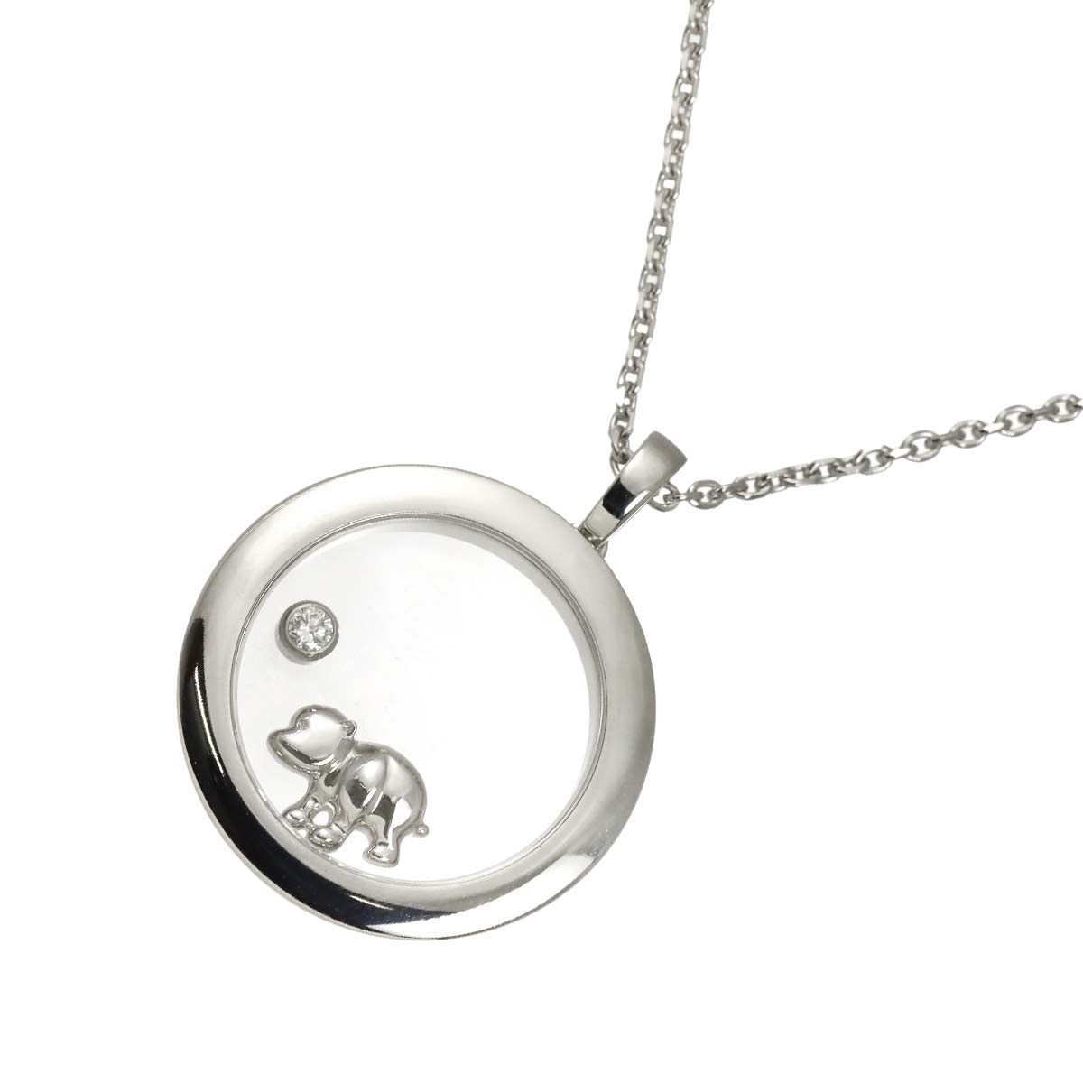 Happy Diamond Necklace 18K White Gold 750