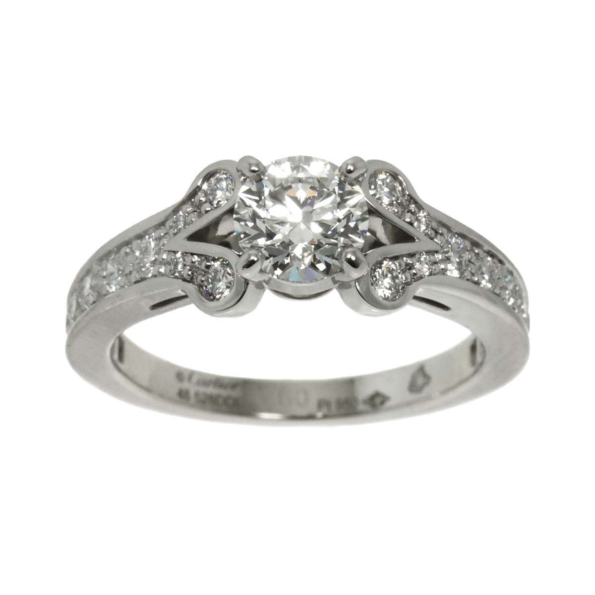 Ballerine Diamond 0.60ct G/VS1/3EX Ring Pt Size48 4.5(US)