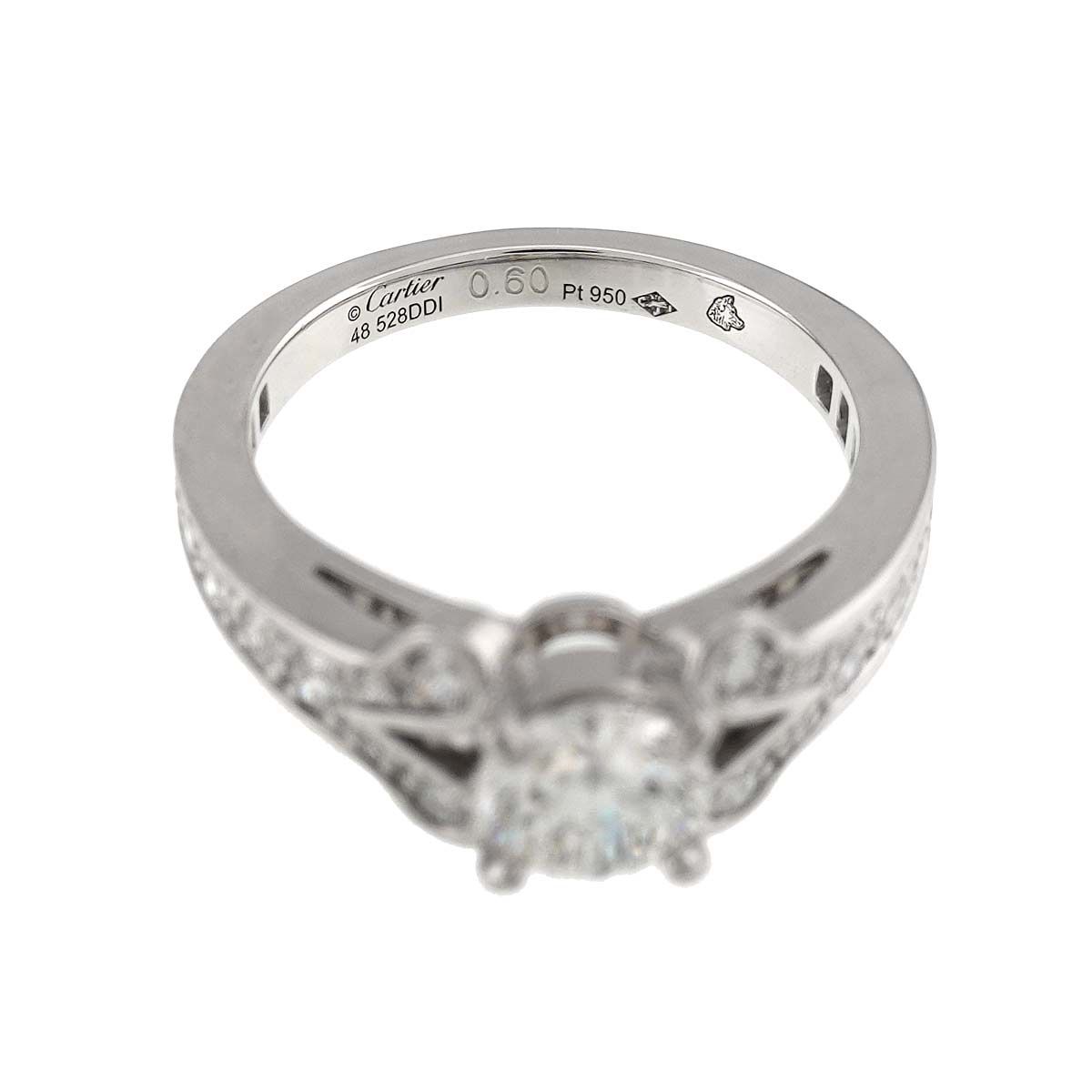 Ballerine Diamond 0.60ct G/VS1/3EX Ring Pt Size48 4.5(US)