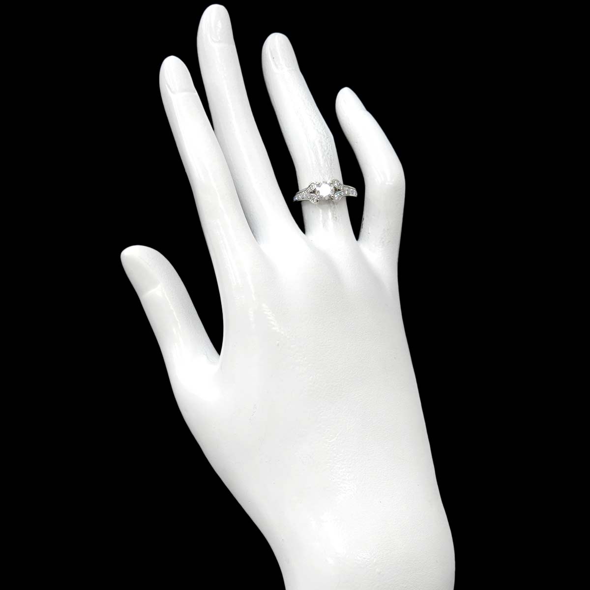 Ballerine Diamond 0.60ct G/VS1/3EX Ring Pt Size48 4.5(US)