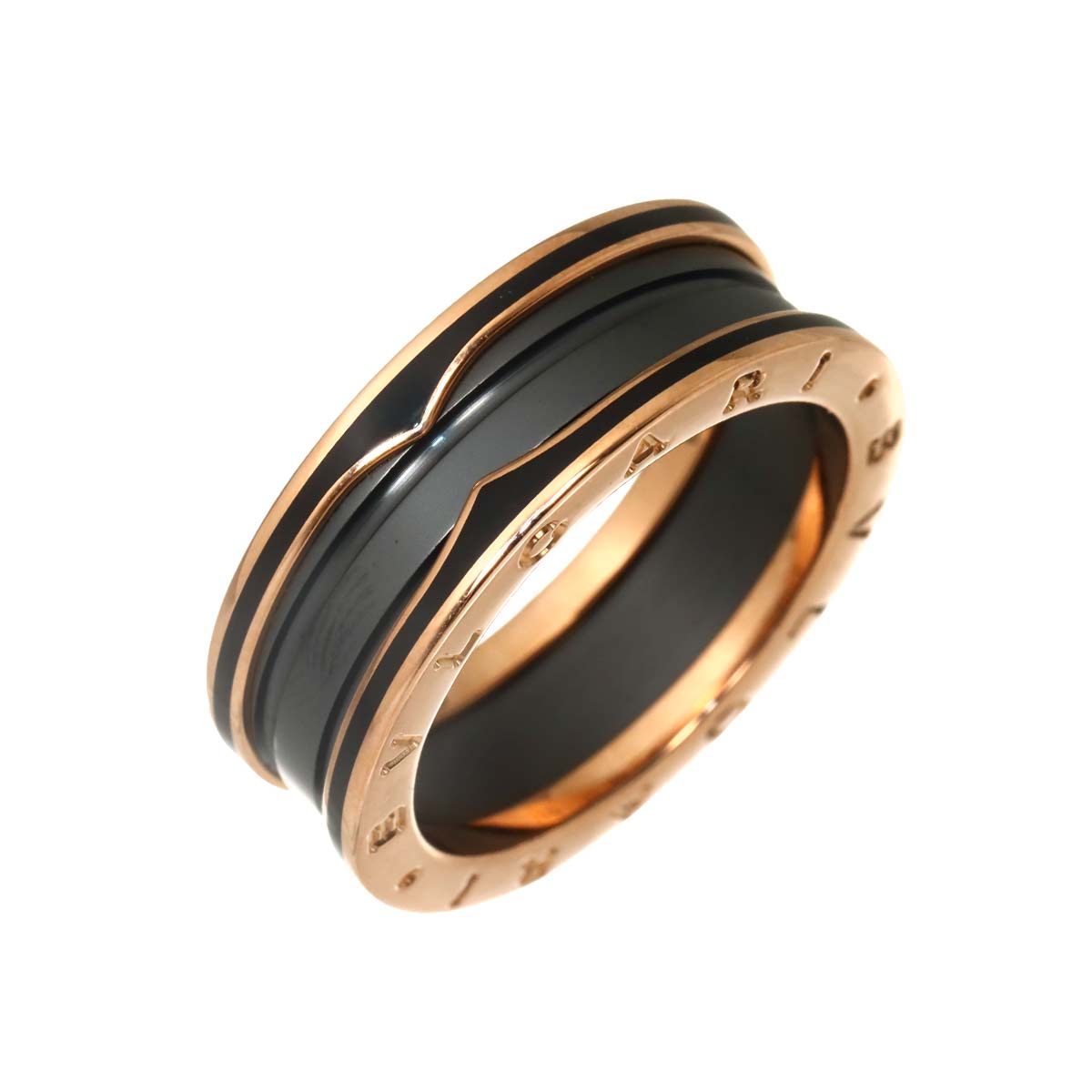B-ZERO1 2band Ring Ceramic 18K PG 750 Size63 9.75-10(US)