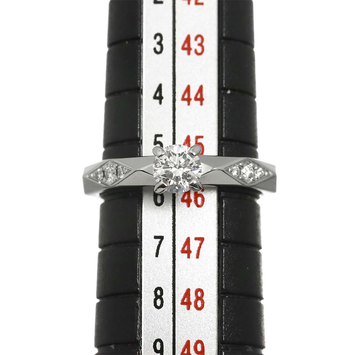 Facet Diamond 0.31ct E/VVS1/3EX Ring Platinum Size46 3.75(US)