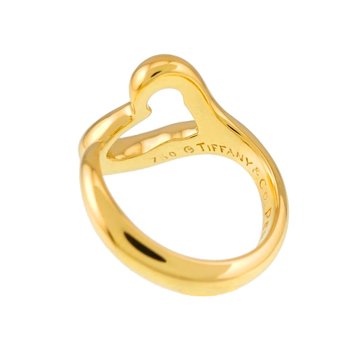 Open Heart Ring 18K YG 750 Size4.5(US)