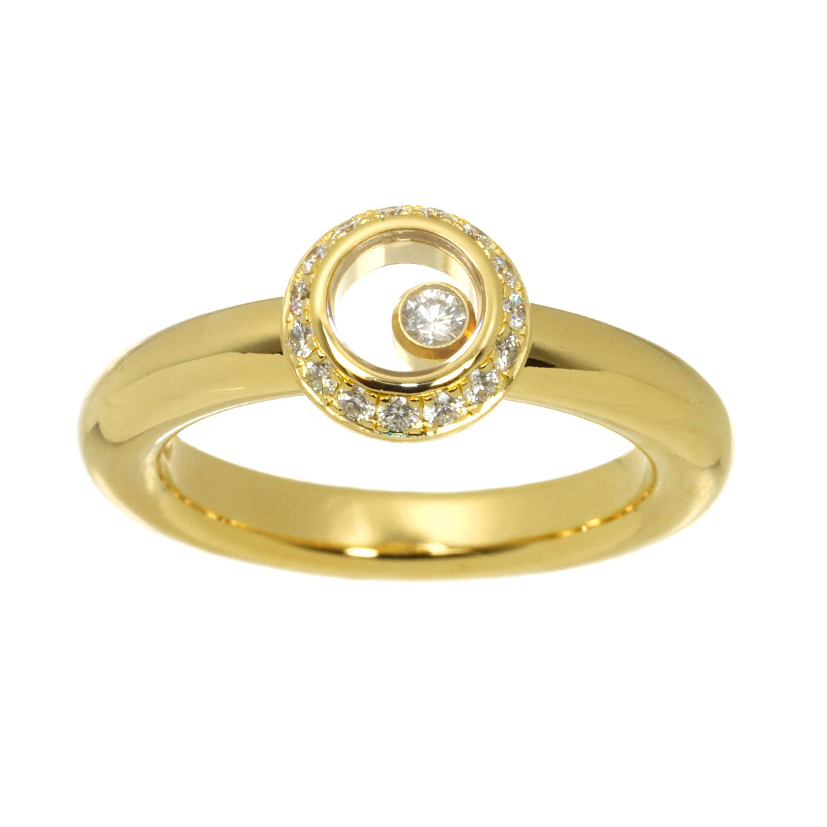 Happy Diamond Ring 18K YG 750 Size5-5.25(US)