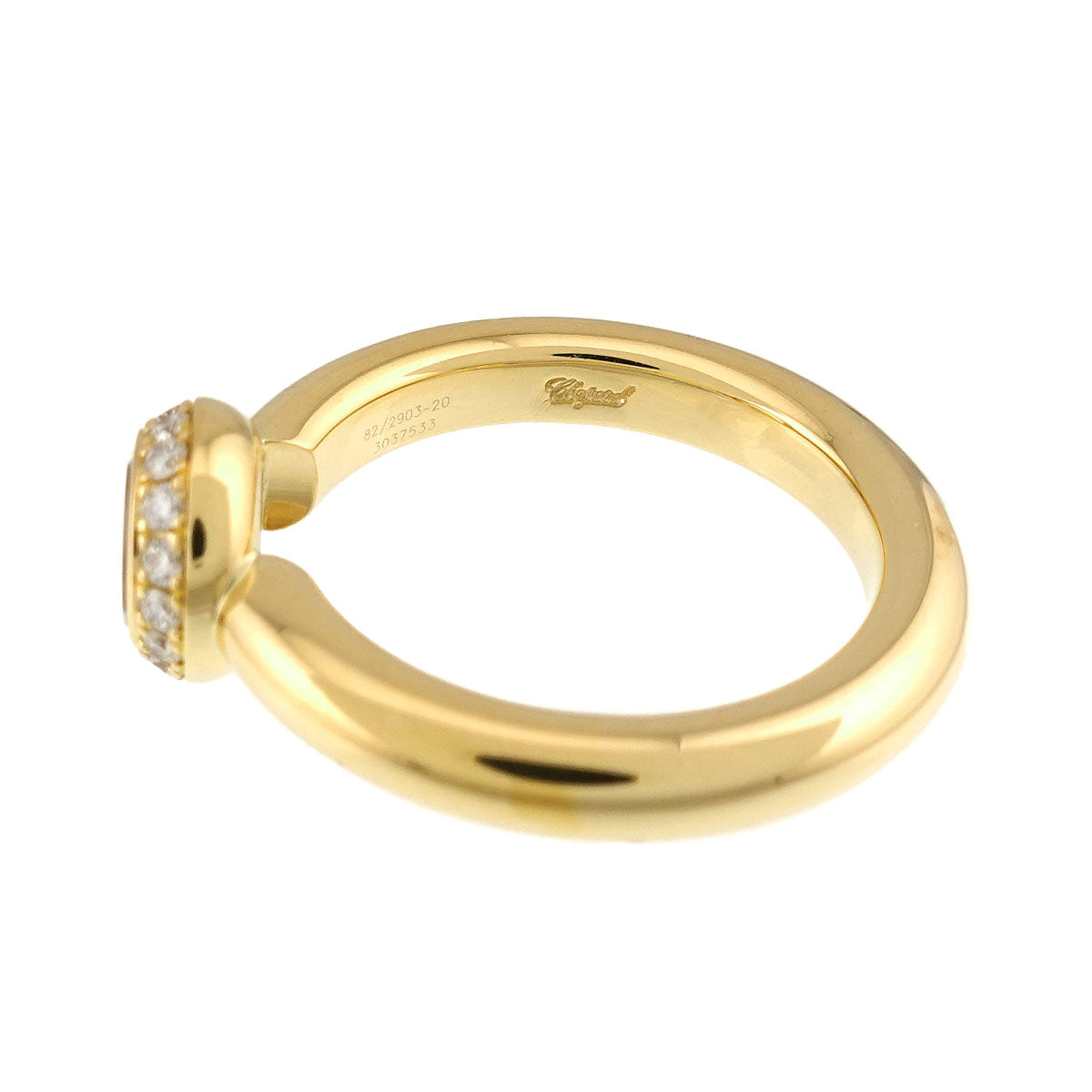 Happy Diamond Ring 18K YG 750 Size5-5.25(US)