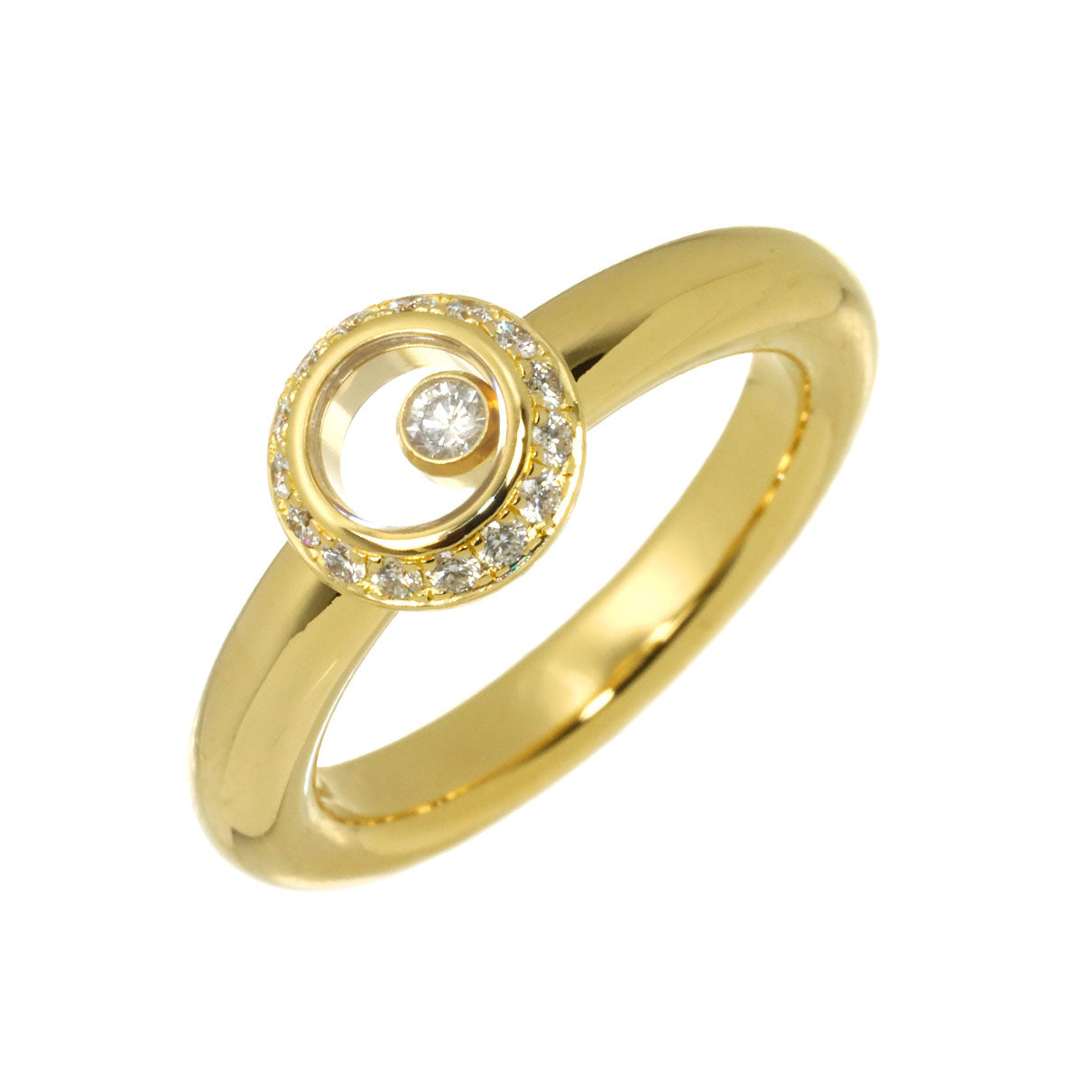 Happy Diamond Ring 18K YG 750 Size5-5.25(US)