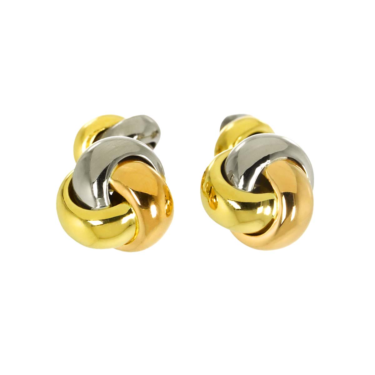 Trinity Cuff links 18K WG PG YG 750