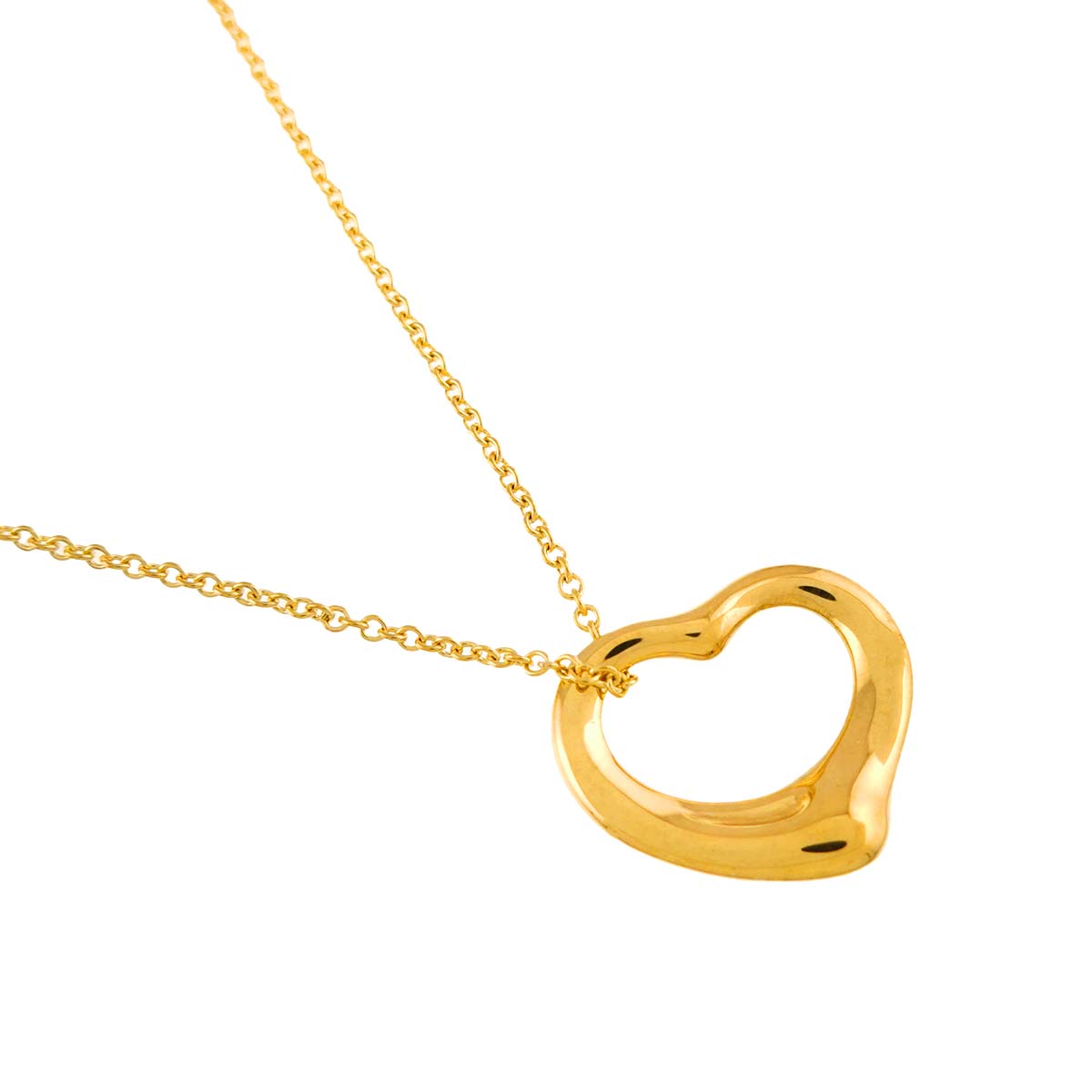 Open Heart Necklace 18K Yellow Gold 750