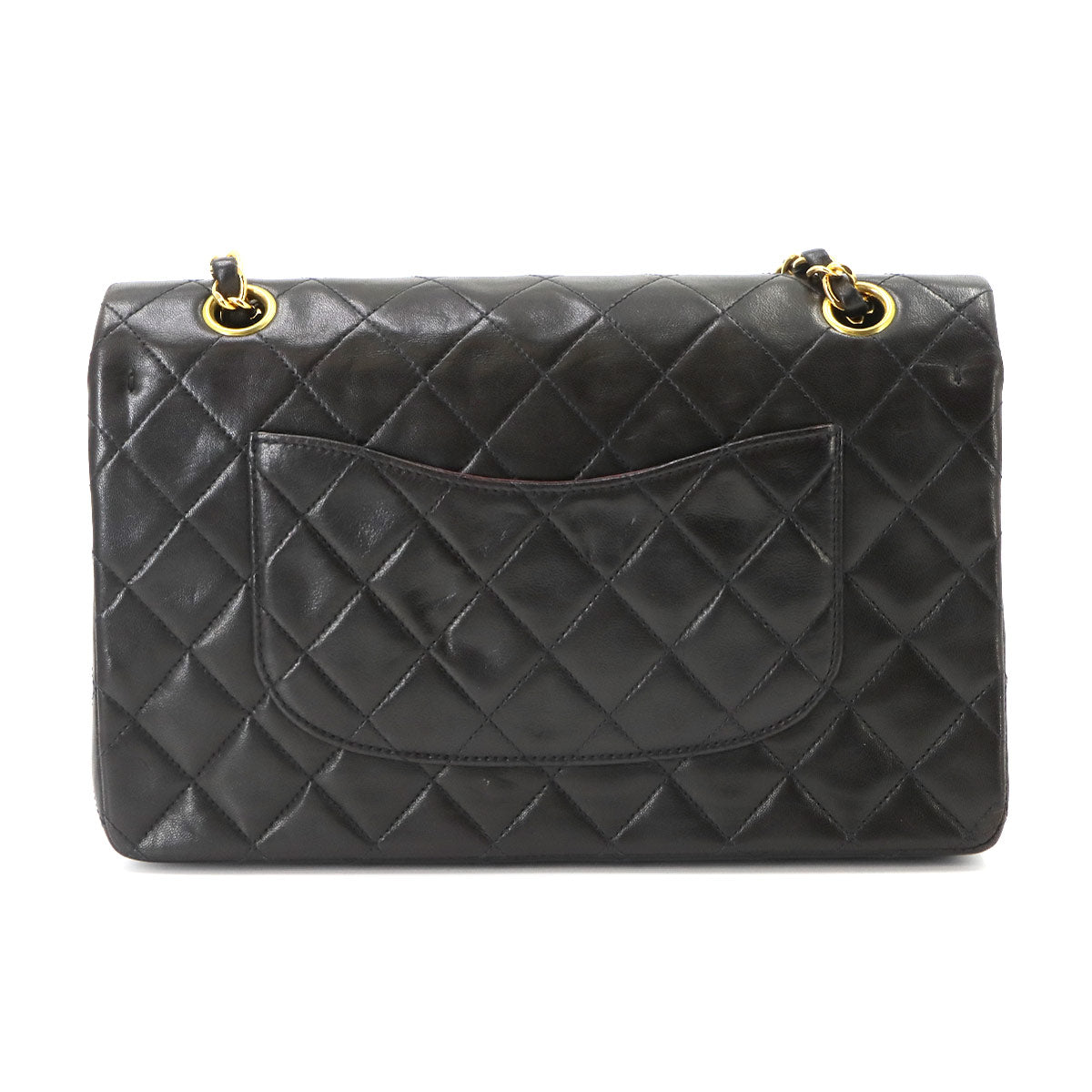 Matelasse 25 Chain Shoulder Bag Leather Black A01112