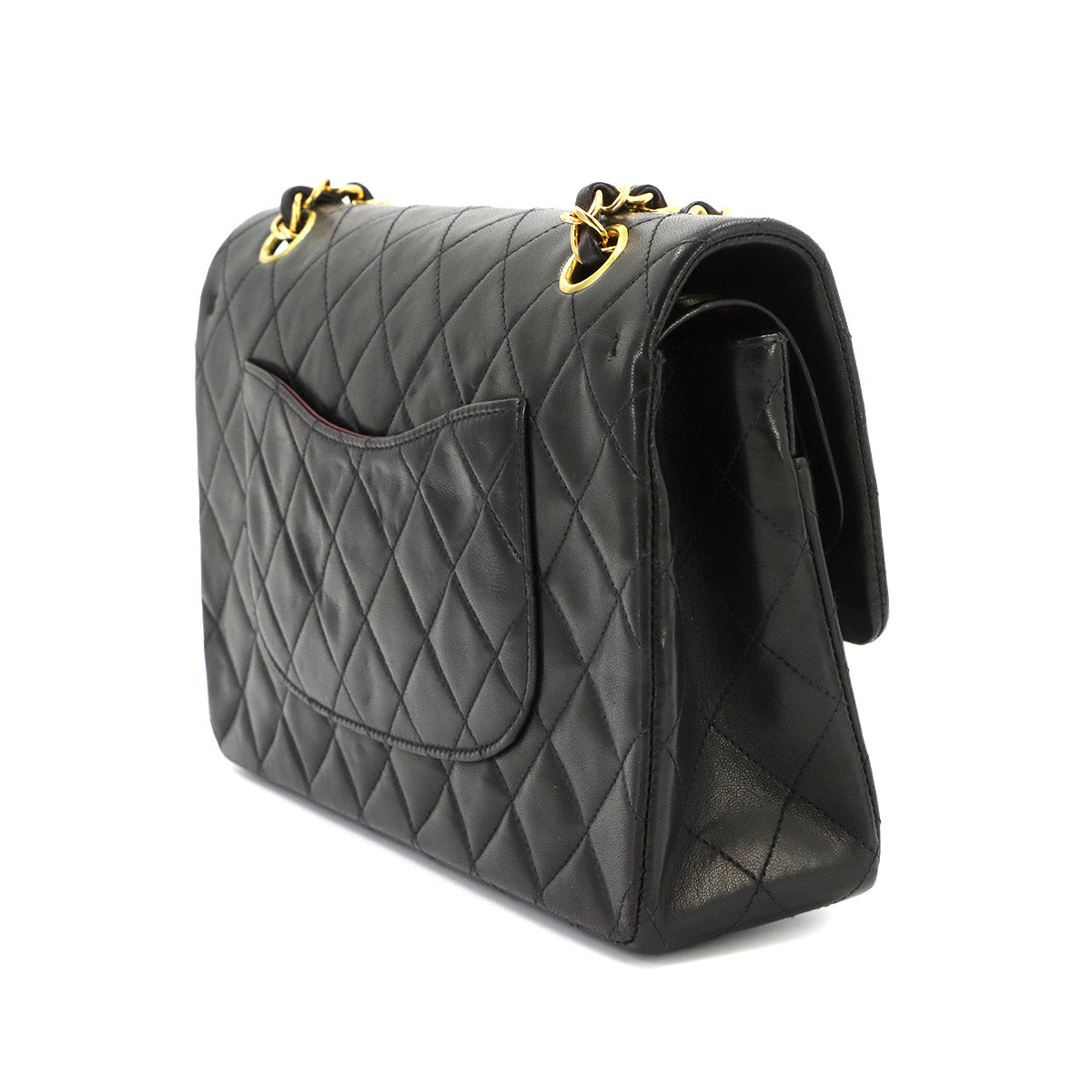 Matelasse 25 Chain Shoulder Bag Leather Black A01112