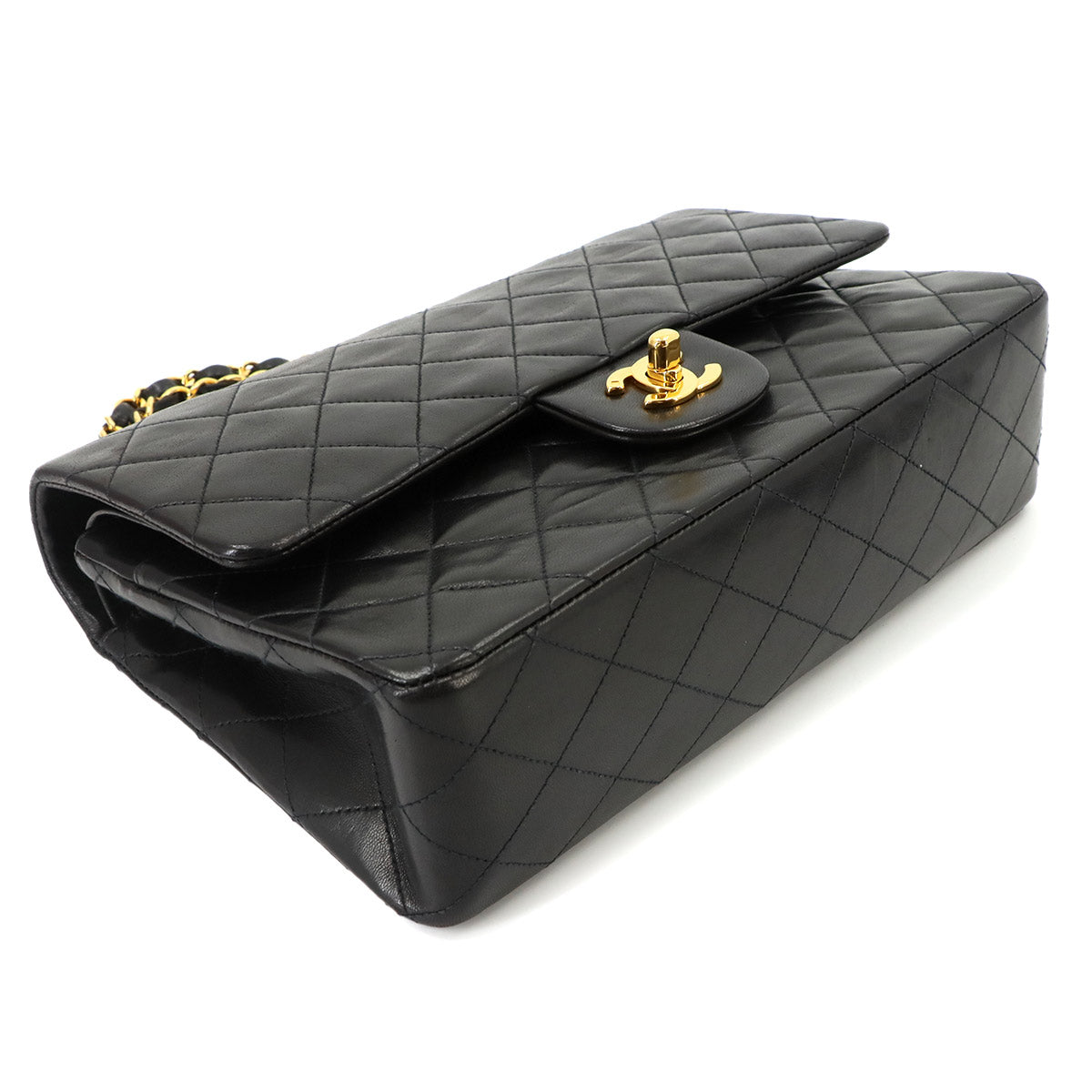 Matelasse 25 Chain Shoulder Bag Leather Black A01112