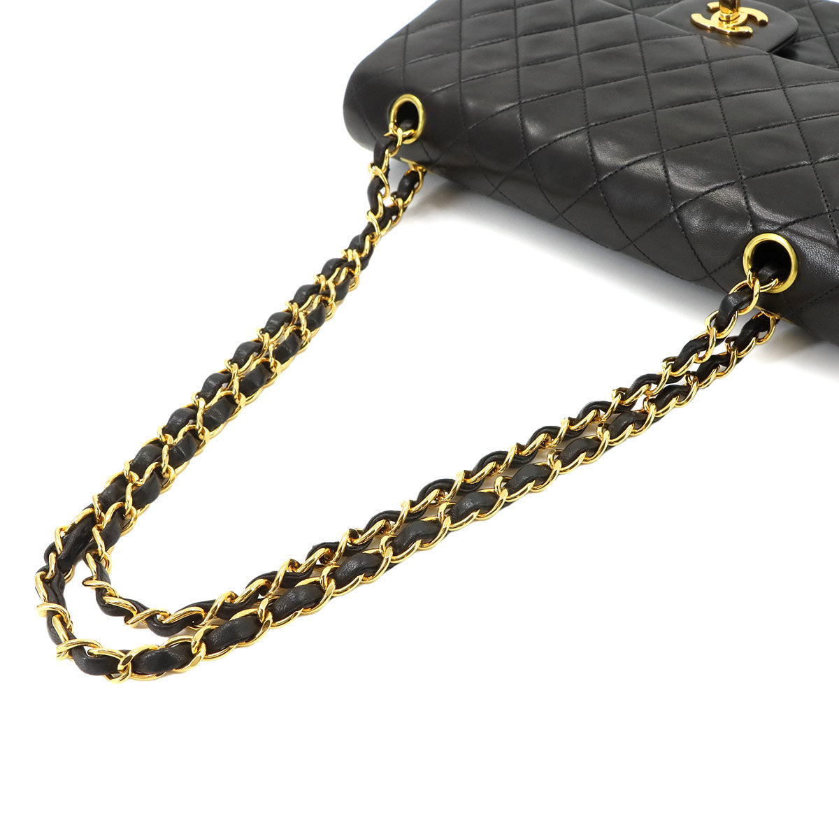 Matelasse 25 Chain Shoulder Bag Leather Black A01112